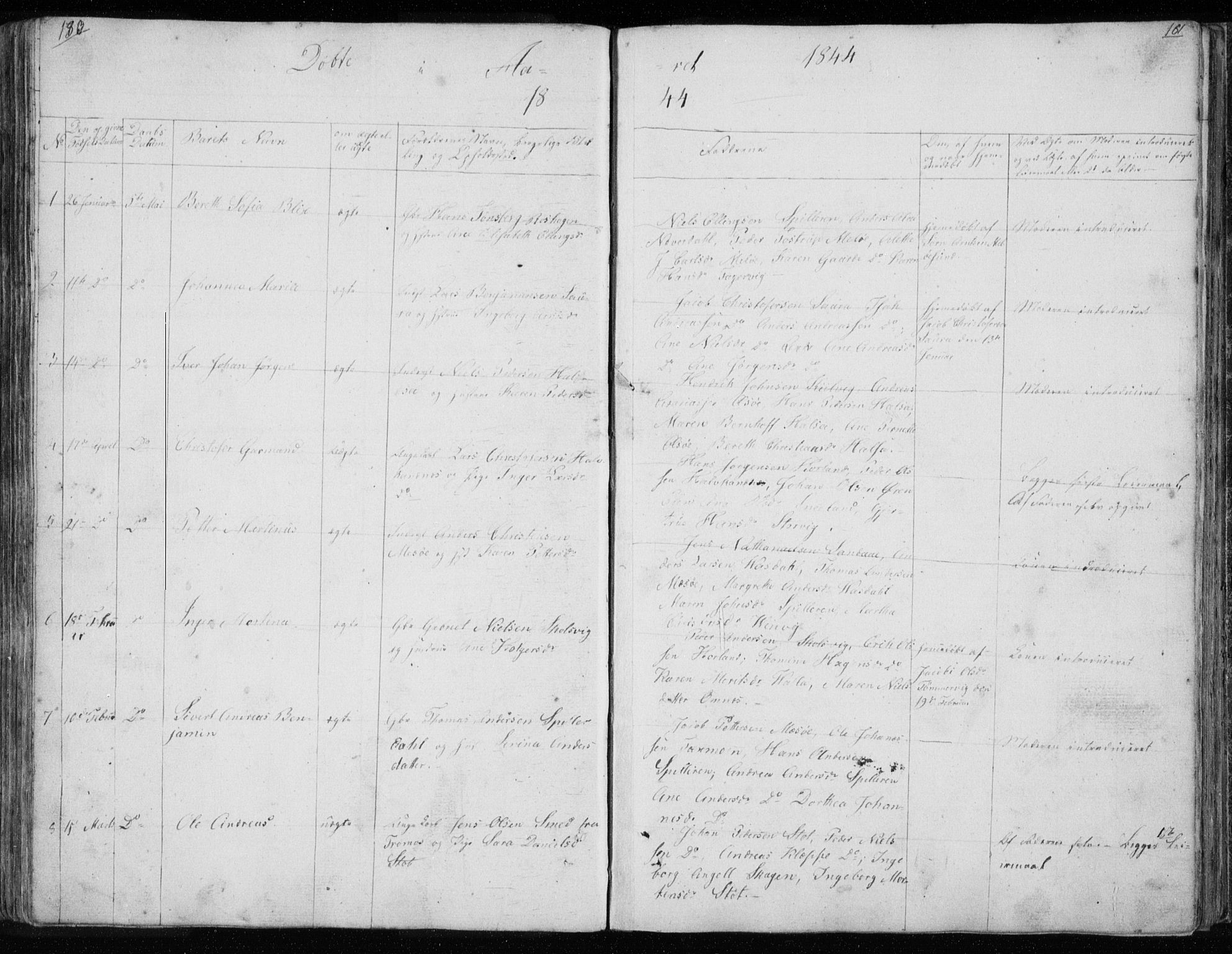 Ministerialprotokoller, klokkerbøker og fødselsregistre - Nordland, SAT/A-1459/843/L0632: Parish register (copy) no. 843C01, 1833-1853, p. 180-181