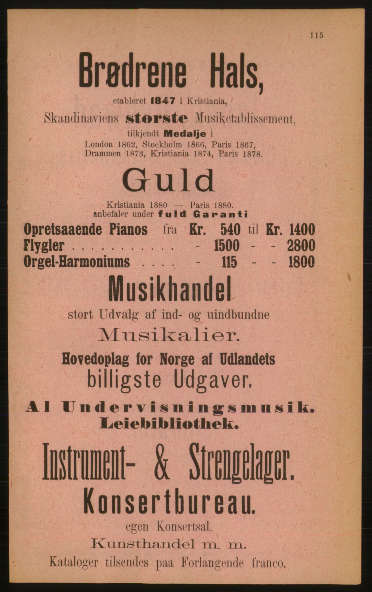 Kristiania/Oslo adressebok, PUBL/-, 1889, p. 115