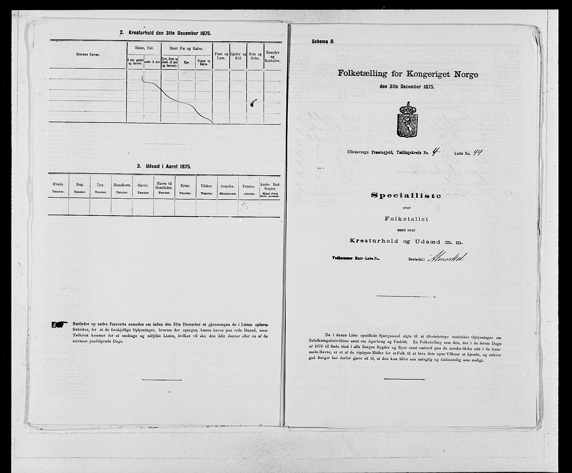 SAB, 1875 census for 1230P Ullensvang, 1875, p. 379