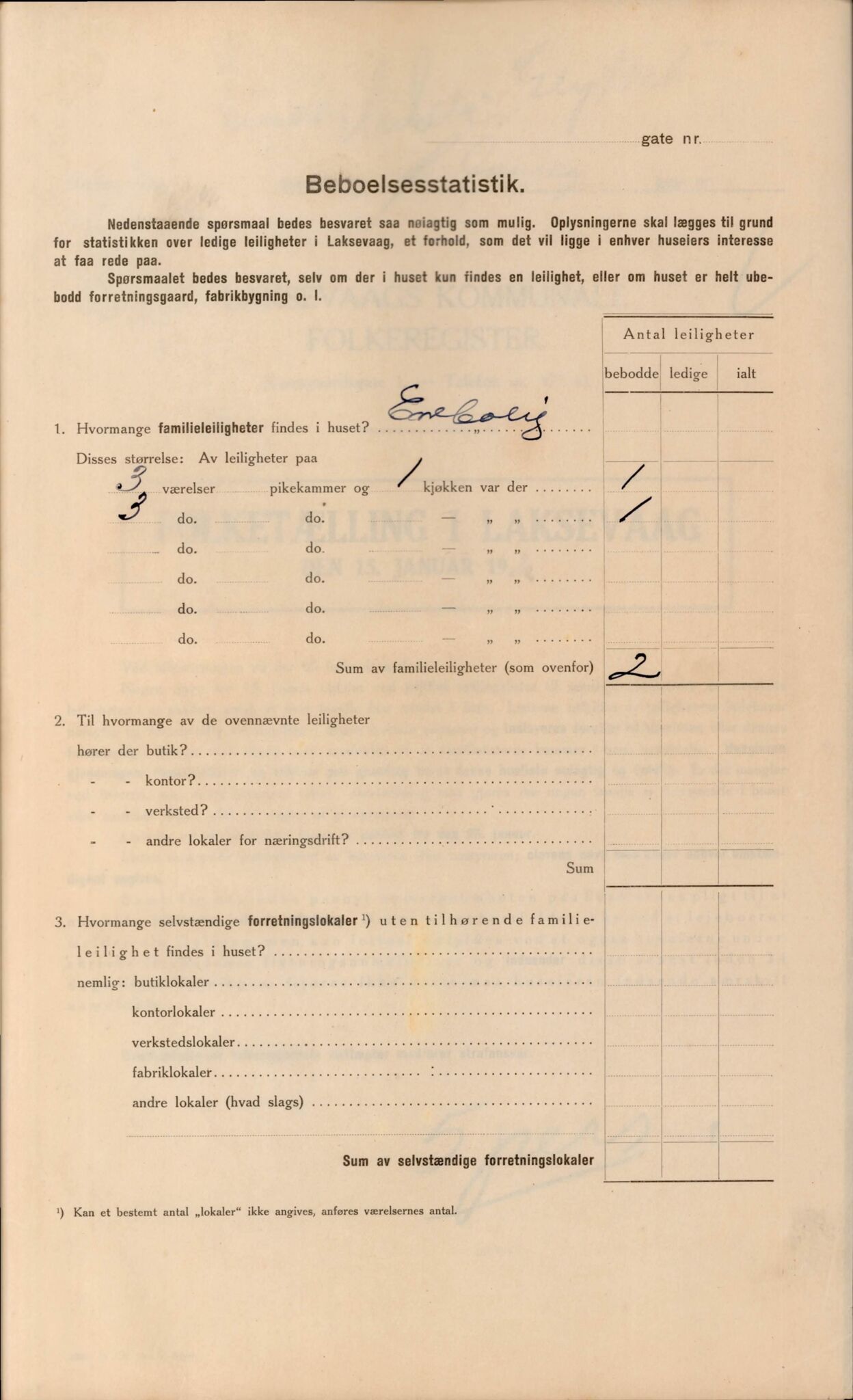 Laksevåg kommune. Folkeregisteret, BBA/A-1586/E/Ea/L0001: Folketellingskjema 1920, 1920, p. 474