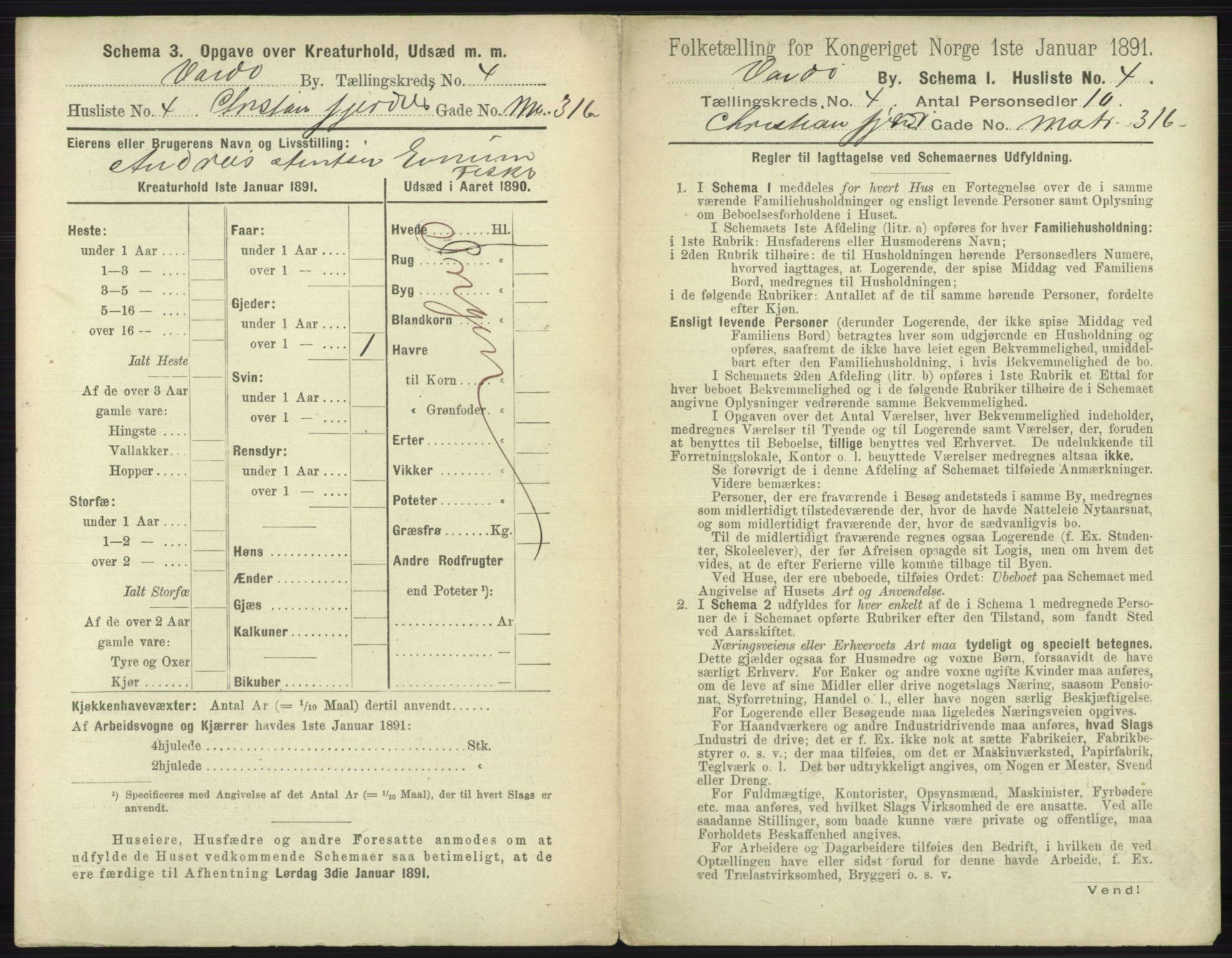 RA, 1891 census for 2002 Vardø, 1891, p. 1861