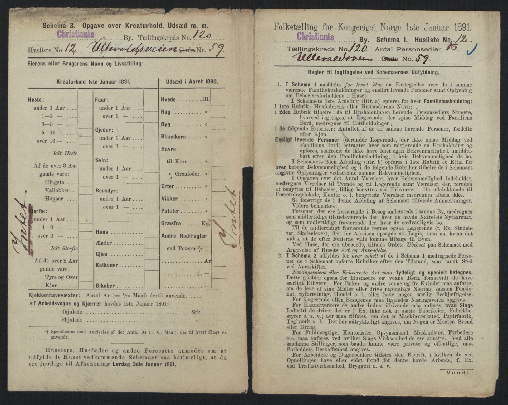 RA, 1891 census for 0301 Kristiania, 1891, p. 63997