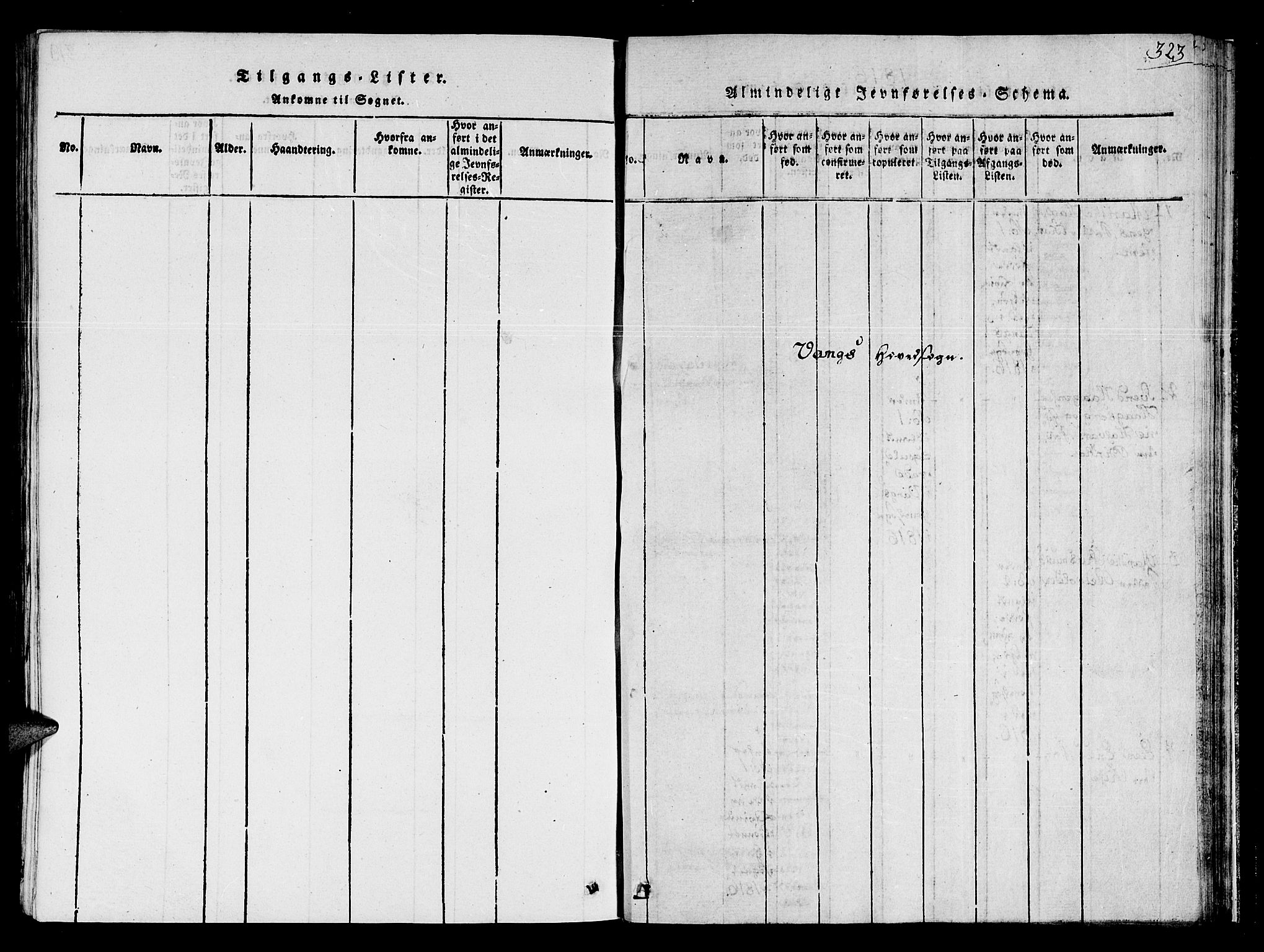 Ministerialprotokoller, klokkerbøker og fødselsregistre - Sør-Trøndelag, SAT/A-1456/678/L0895: Parish register (official) no. 678A05 /1, 1816-1821, p. 323
