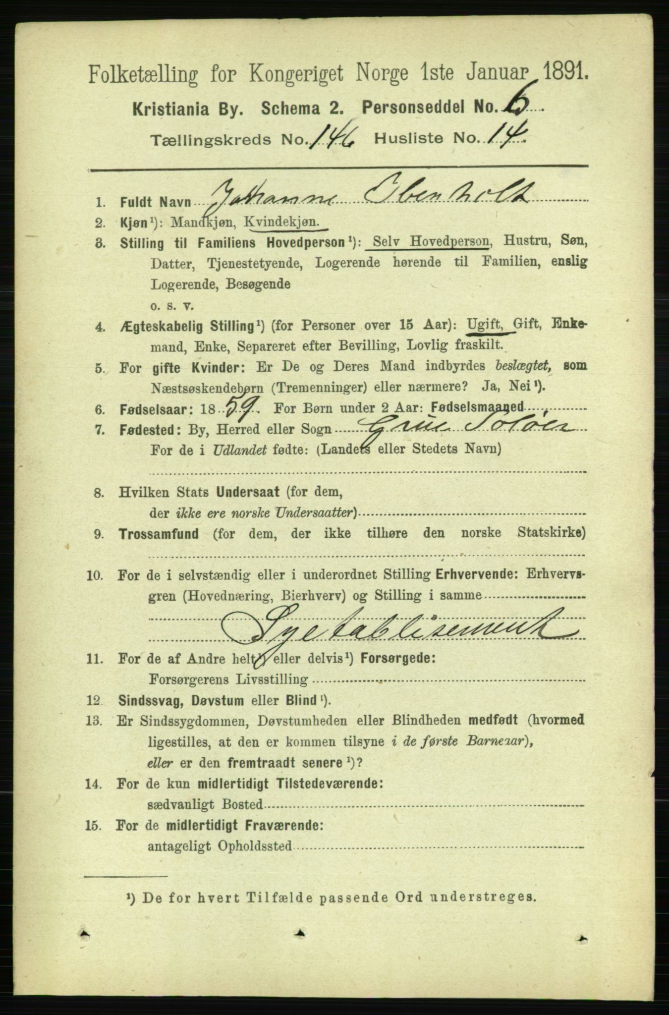 RA, 1891 census for 0301 Kristiania, 1891, p. 81379