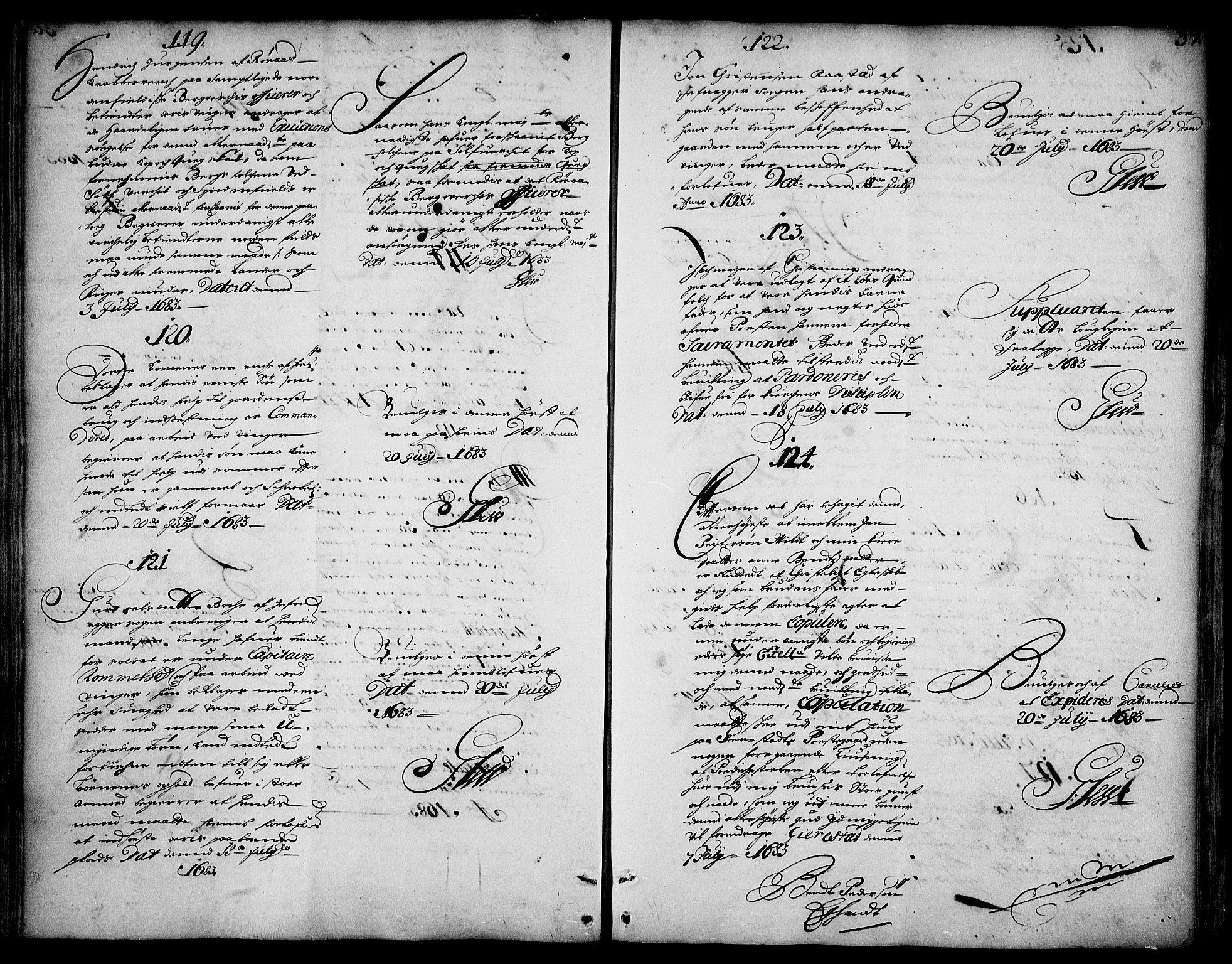 Stattholderembetet 1572-1771, AV/RA-EA-2870/Ad/L0004: Supplikasjons- og resolusjonsprotokoll, 1683-1691, p. 35b-36a