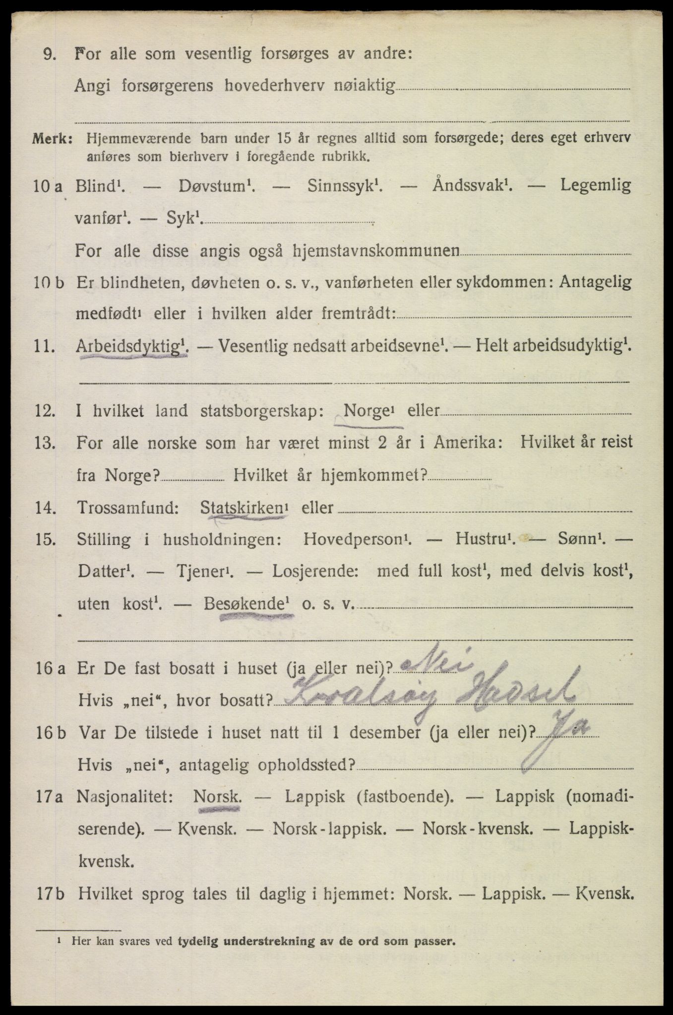 SAT, 1920 census for Hadsel, 1920, p. 22241