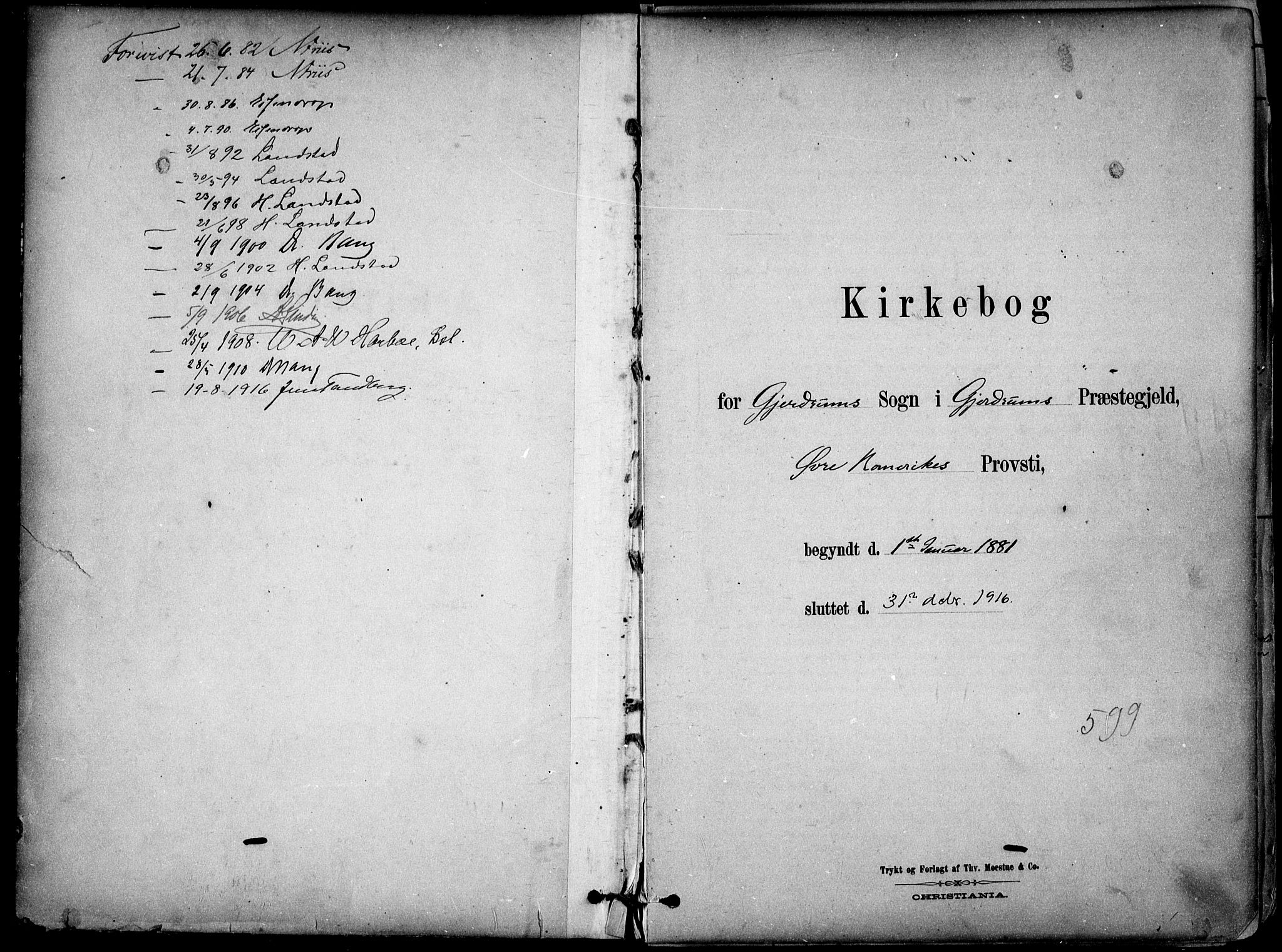 Gjerdrum prestekontor Kirkebøker, SAO/A-10412b/F/Fa/L0009: Parish register (official) no. I 9, 1881-1916