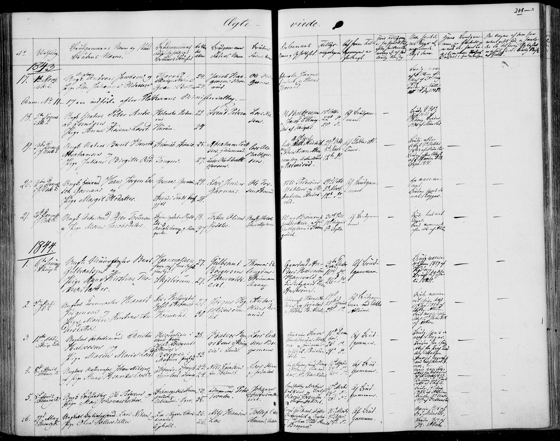 Skoger kirkebøker, SAKO/A-59/F/Fa/L0003: Parish register (official) no. I 3, 1842-1861, p. 248
