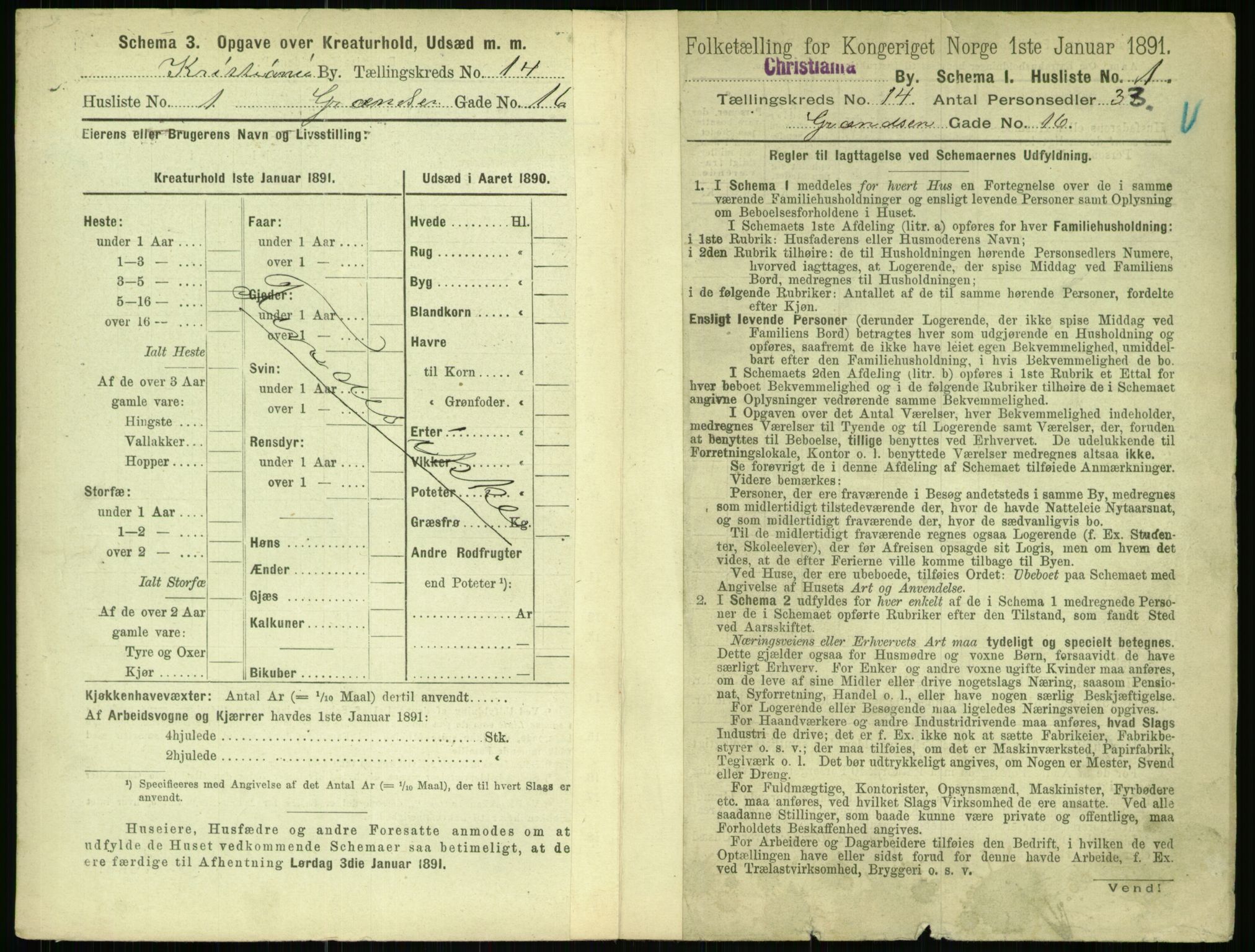 RA, 1891 census for 0301 Kristiania, 1891, p. 6677