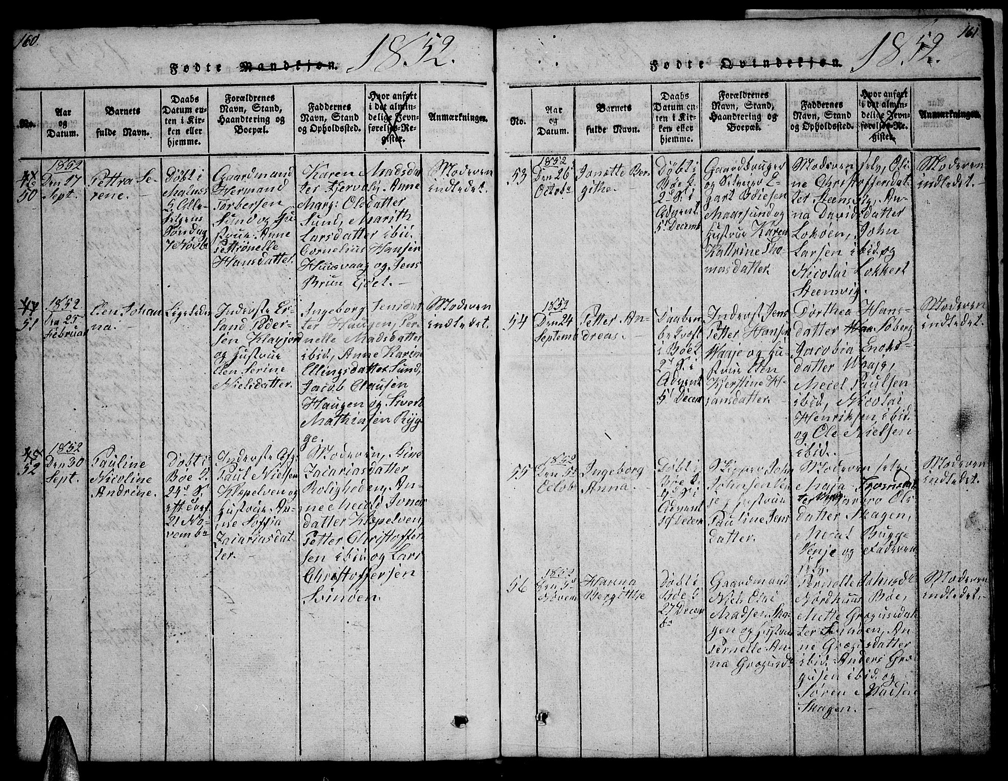 Ministerialprotokoller, klokkerbøker og fødselsregistre - Nordland, AV/SAT-A-1459/891/L1312: Parish register (copy) no. 891C01, 1820-1856, p. 160-161