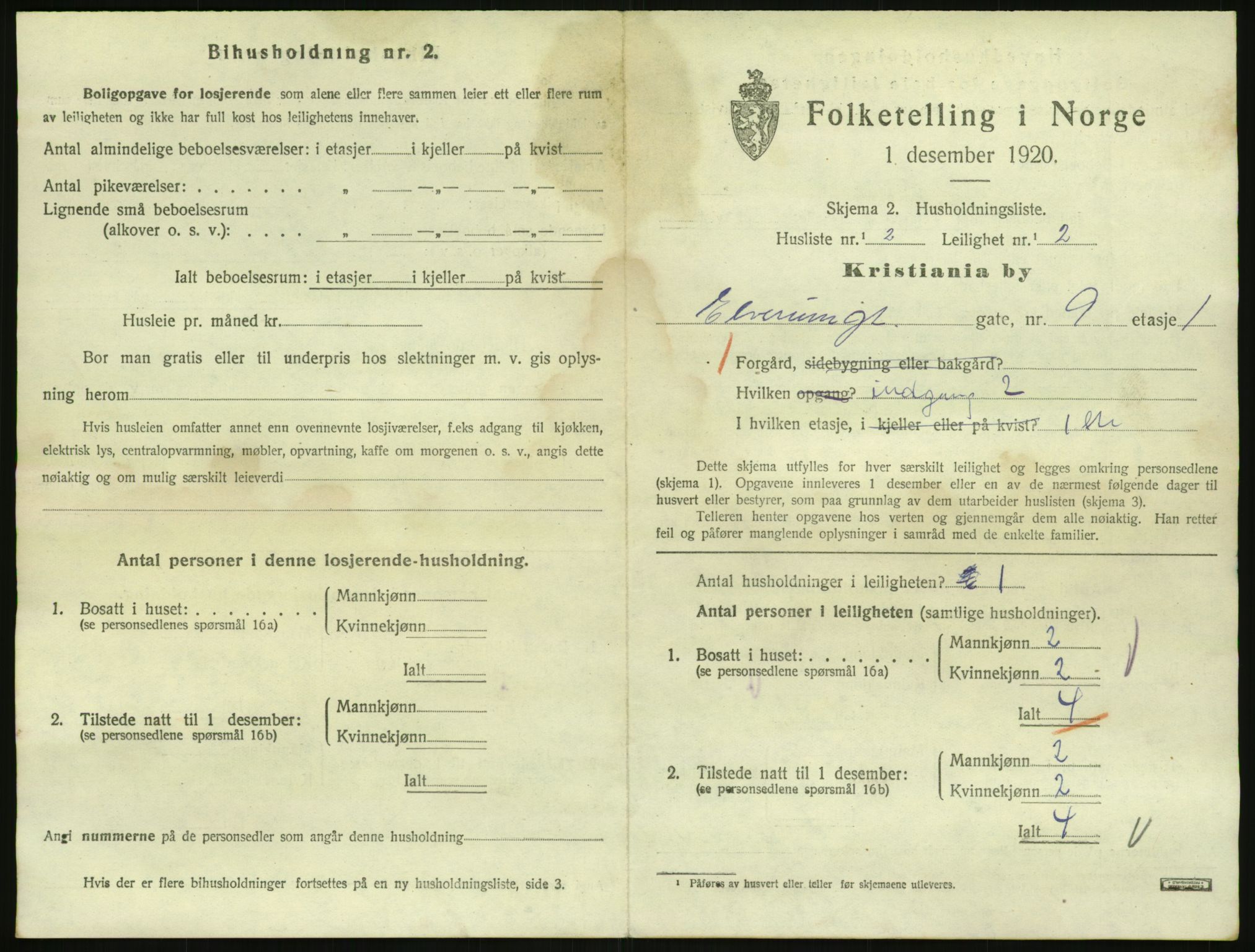 SAO, 1920 census for Kristiania, 1920, p. 20093