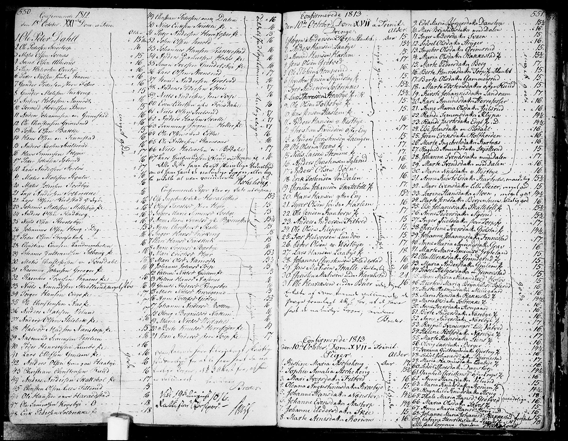 Rakkestad prestekontor Kirkebøker, SAO/A-2008/F/Fa/L0005: Parish register (official) no. I 5, 1784-1814, p. 550-551