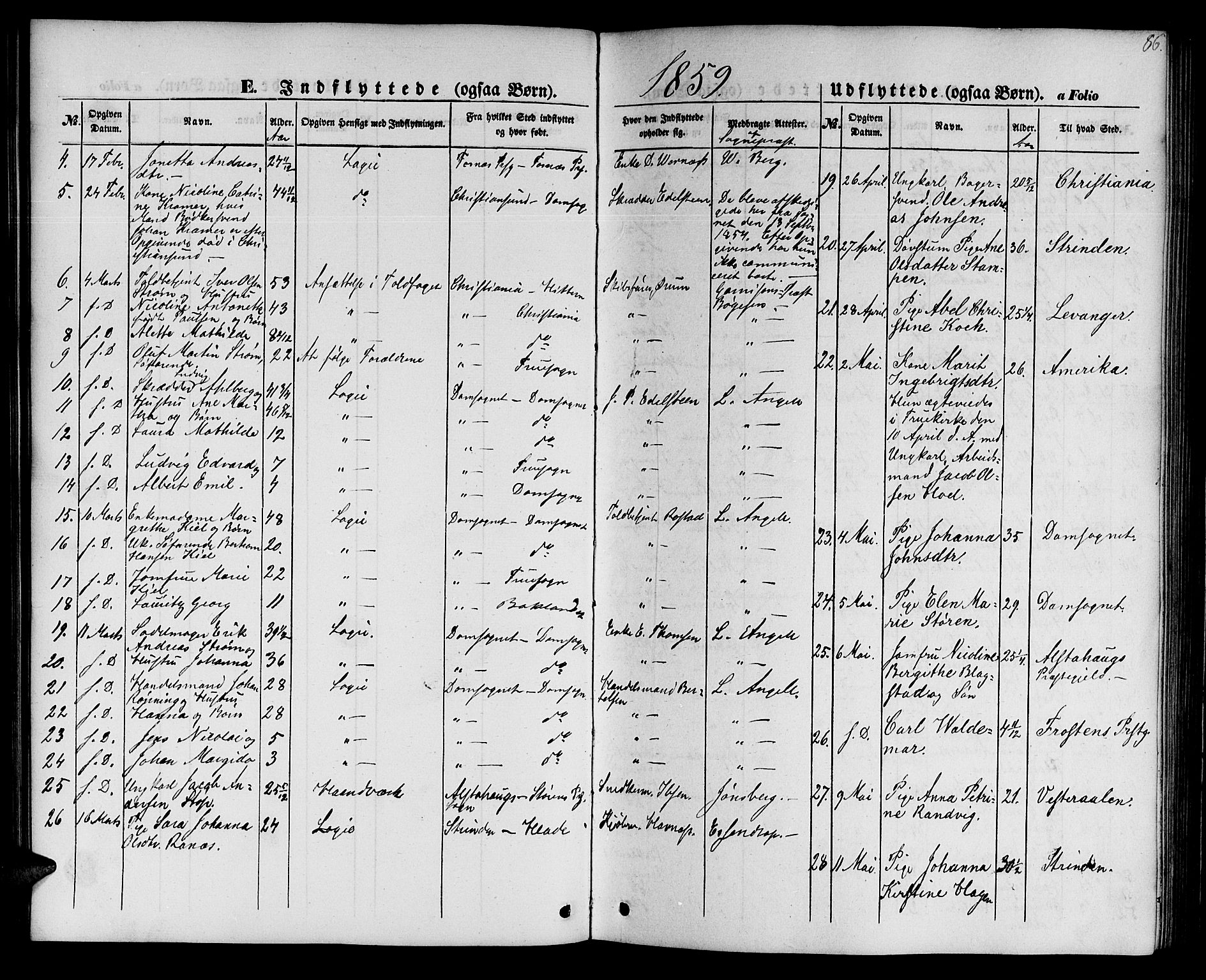 Ministerialprotokoller, klokkerbøker og fødselsregistre - Sør-Trøndelag, SAT/A-1456/602/L0113: Parish register (official) no. 602A11, 1849-1861, p. 85