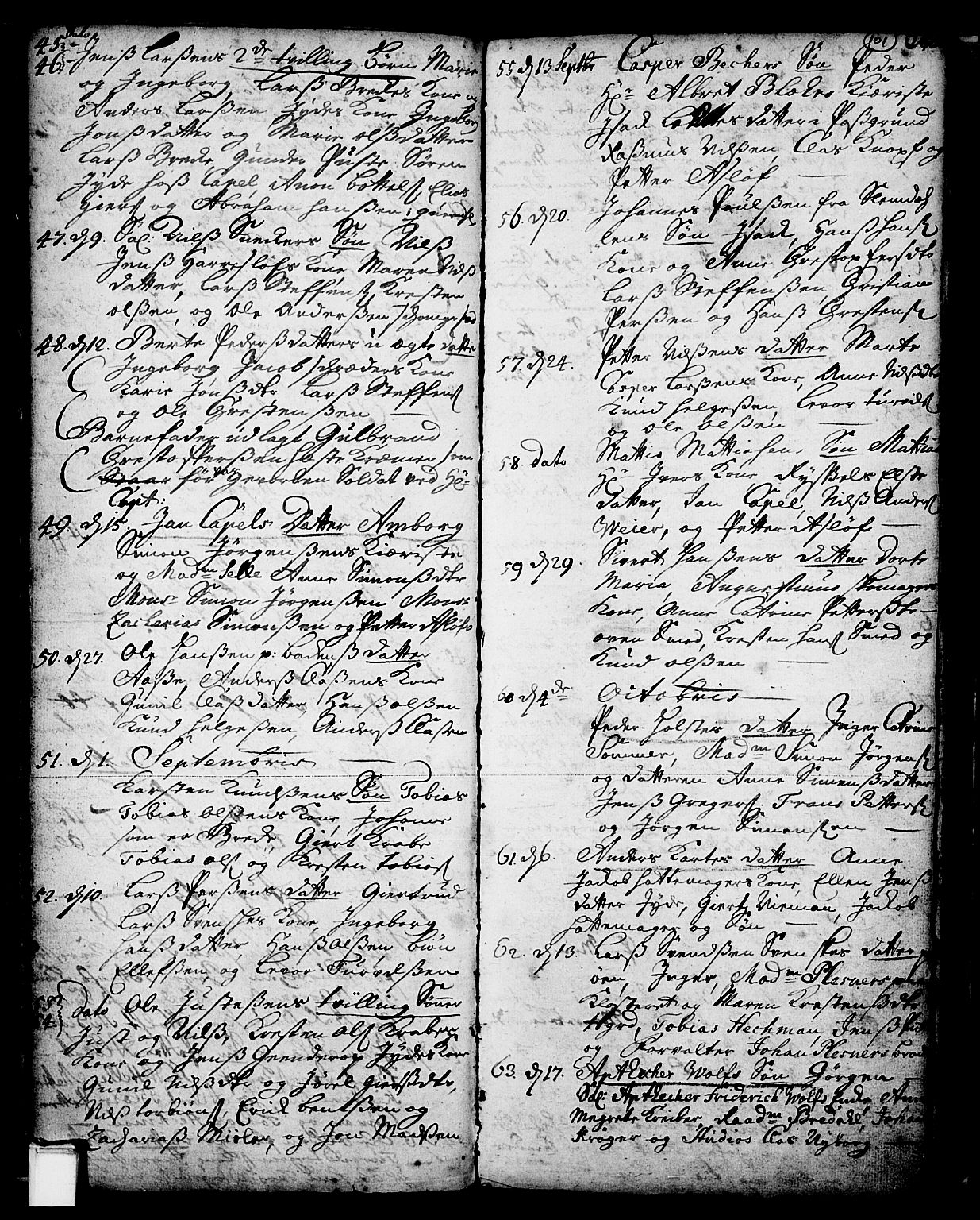 Skien kirkebøker, SAKO/A-302/F/Fa/L0002: Parish register (official) no. 2, 1716-1757, p. 101