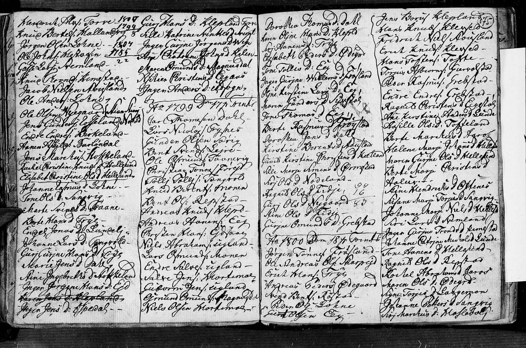 Søgne sokneprestkontor, SAK/1111-0037/F/Fa/Fab/L0004: Parish register (official) no. A 4, 1770-1822, p. 174-175