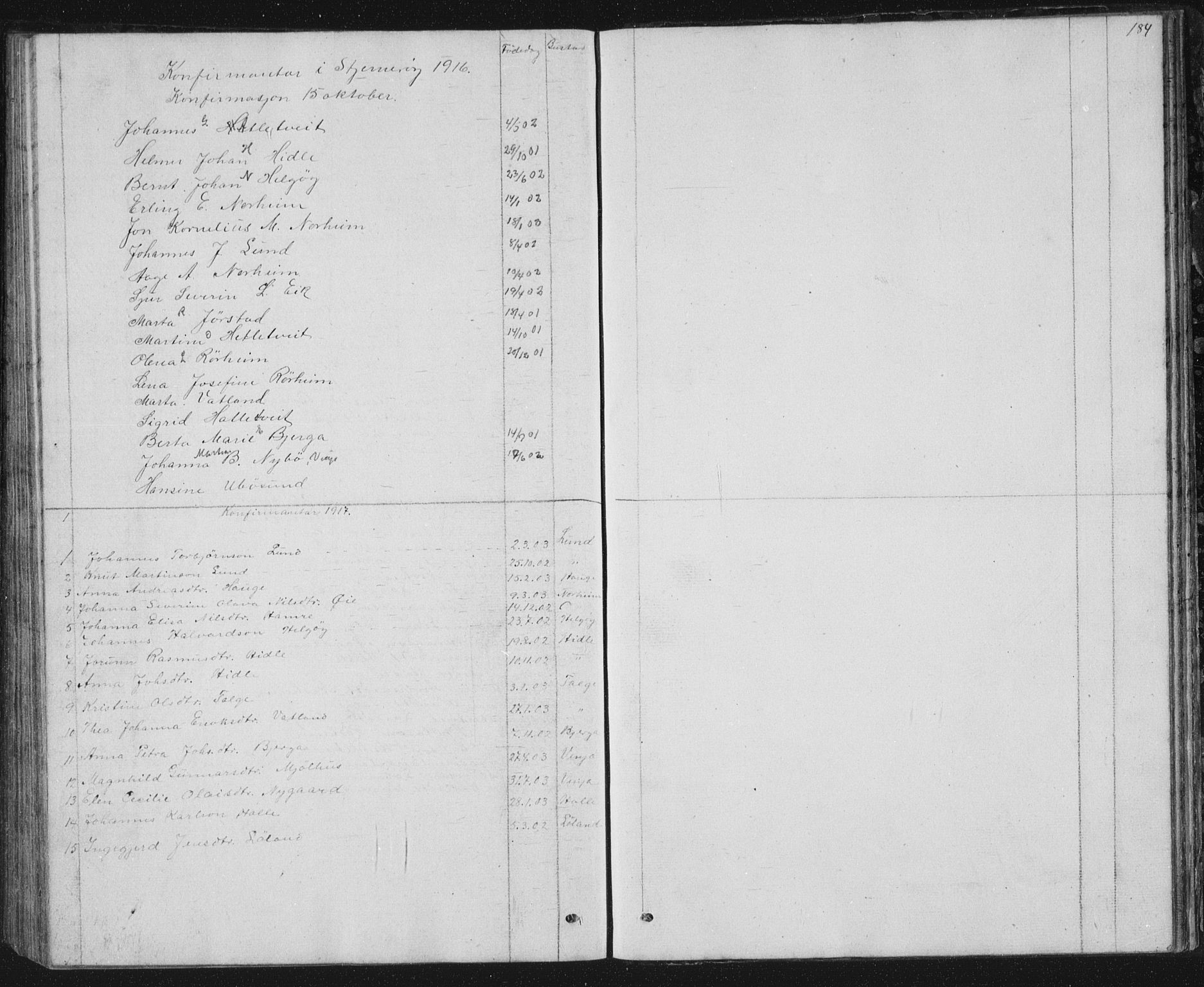 Nedstrand sokneprestkontor, AV/SAST-A-101841/01/V: Parish register (copy) no. B 2, 1848-1933, p. 184