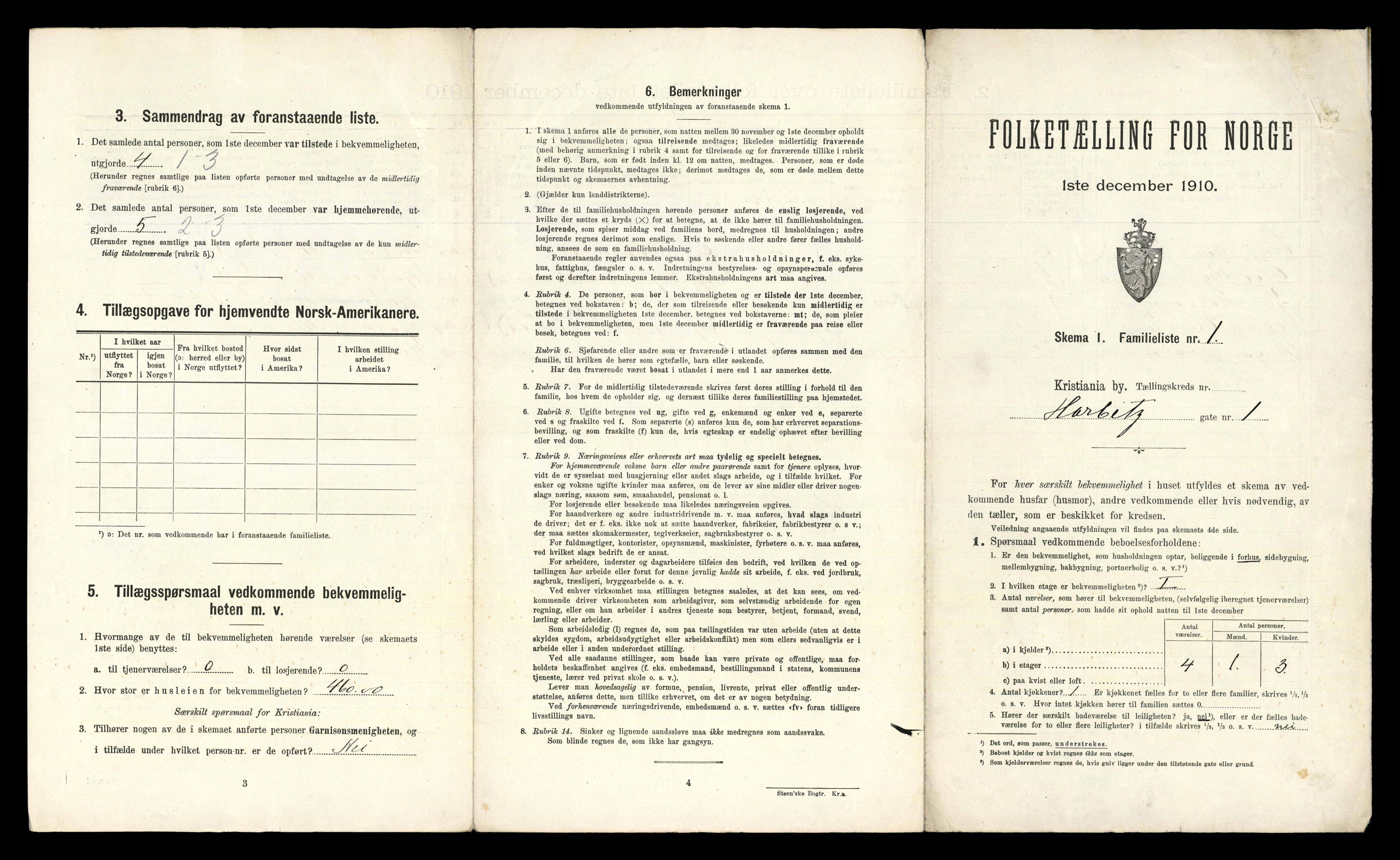 RA, 1910 census for Kristiania, 1910, p. 33923