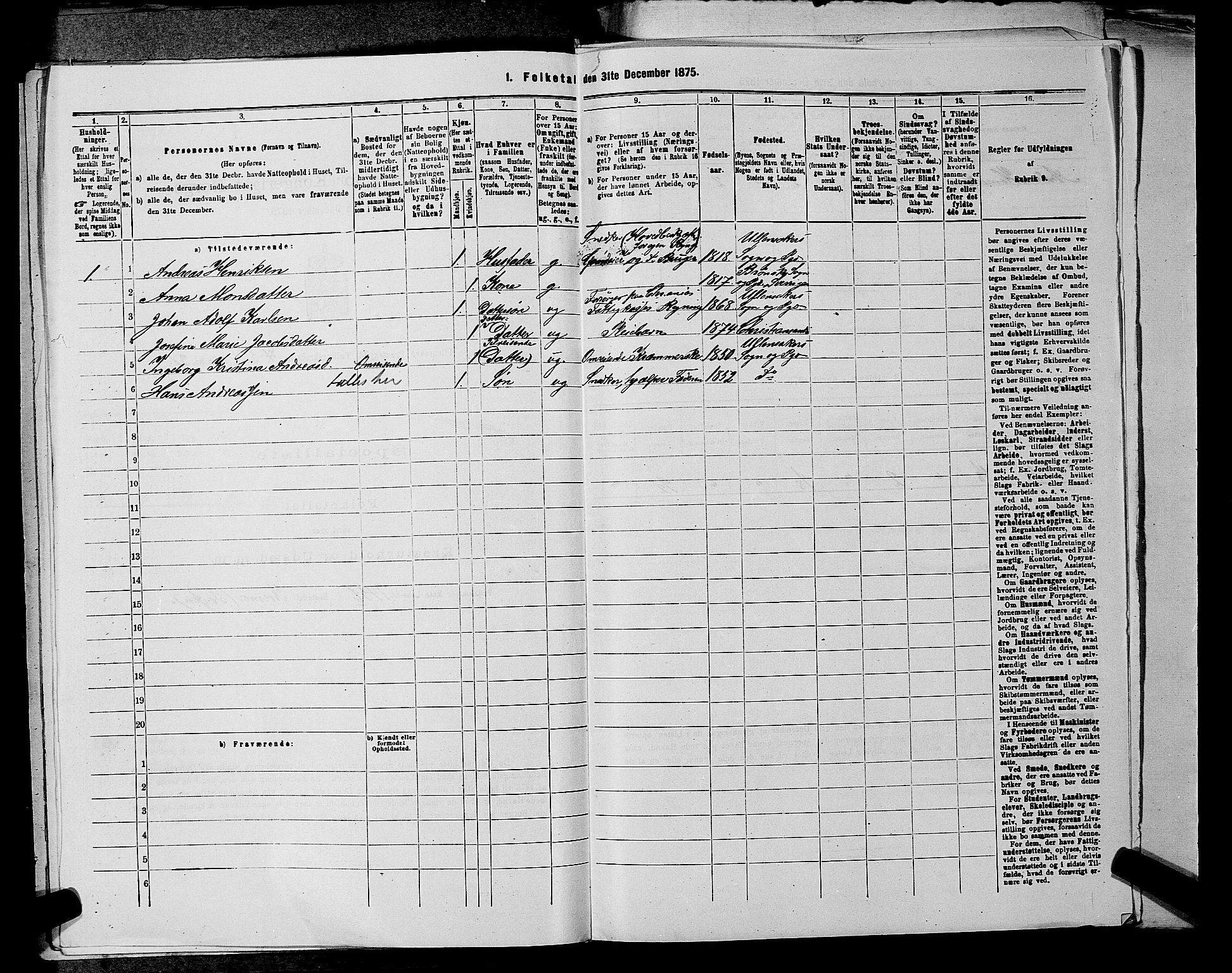 RA, 1875 census for 0235P Ullensaker, 1875, p. 755