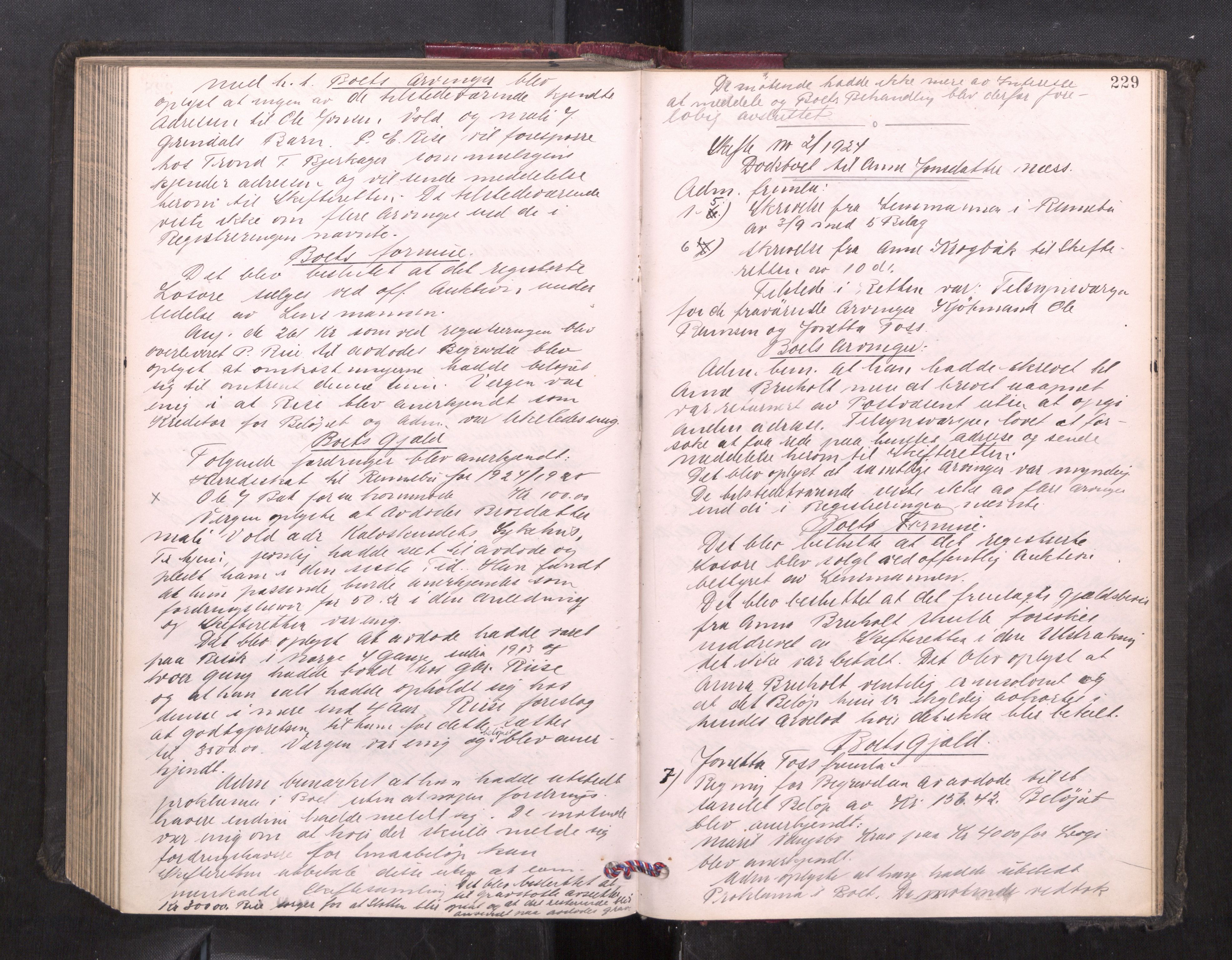 Orkdal sorenskriveri, AV/SAT-A-4169/1/3/3B/L0013: Skiftebehandlingsprotokoll, 1914-1925, p. 228b-229a