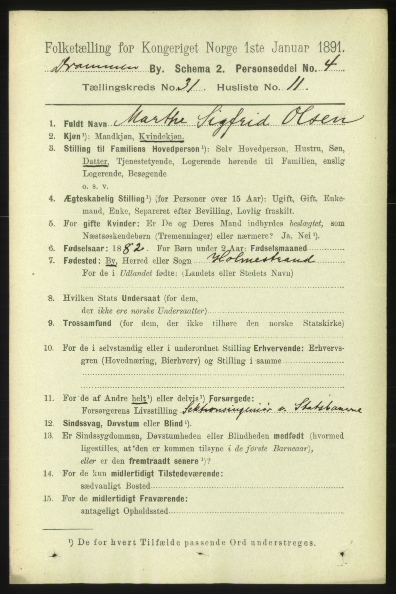 RA, 1891 census for 0602 Drammen, 1891, p. 18790