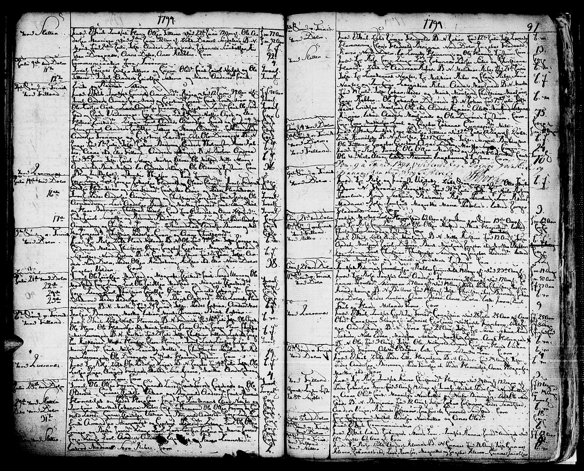 Ministerialprotokoller, klokkerbøker og fødselsregistre - Sør-Trøndelag, SAT/A-1456/634/L0526: Parish register (official) no. 634A02, 1775-1818, p. 91