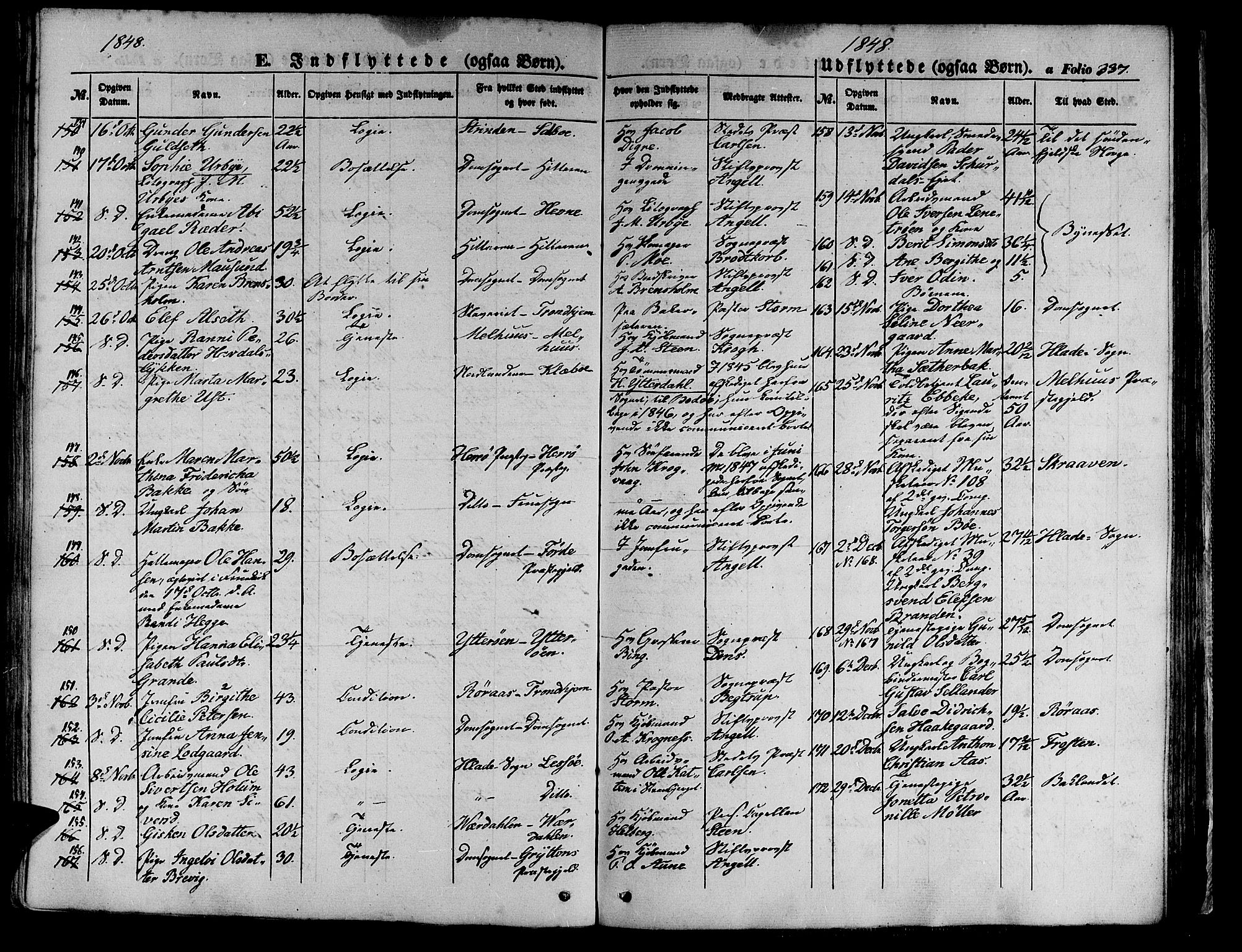 Ministerialprotokoller, klokkerbøker og fødselsregistre - Sør-Trøndelag, SAT/A-1456/602/L0137: Parish register (copy) no. 602C05, 1846-1856, p. 337