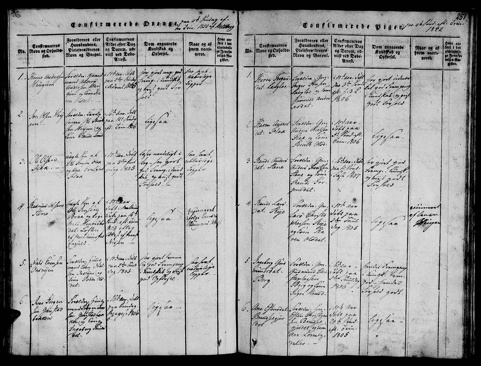 Ministerialprotokoller, klokkerbøker og fødselsregistre - Sør-Trøndelag, SAT/A-1456/612/L0372: Parish register (official) no. 612A06 /1, 1816-1828, p. 251