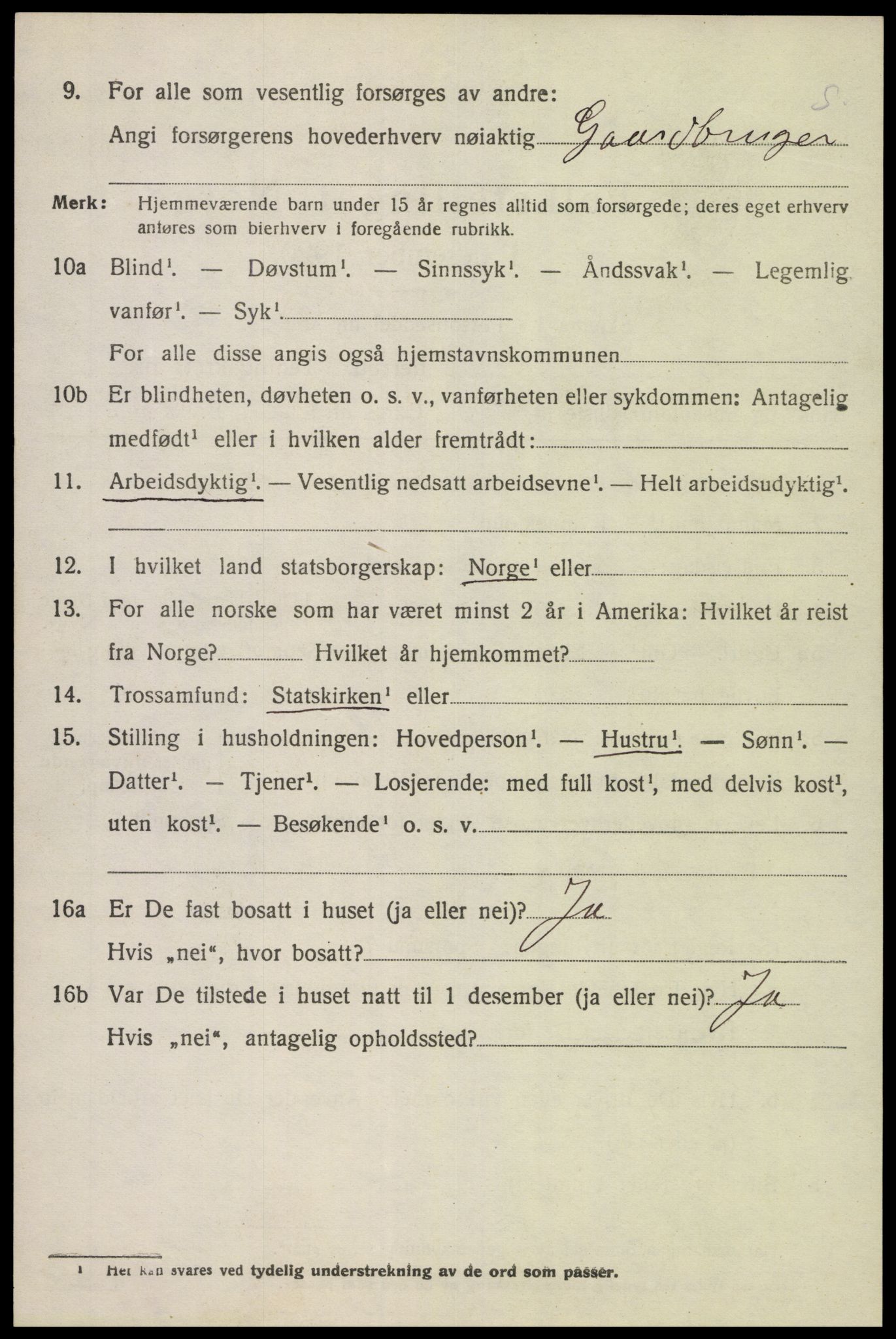 SAK, 1920 census for Kvås, 1920, p. 1315