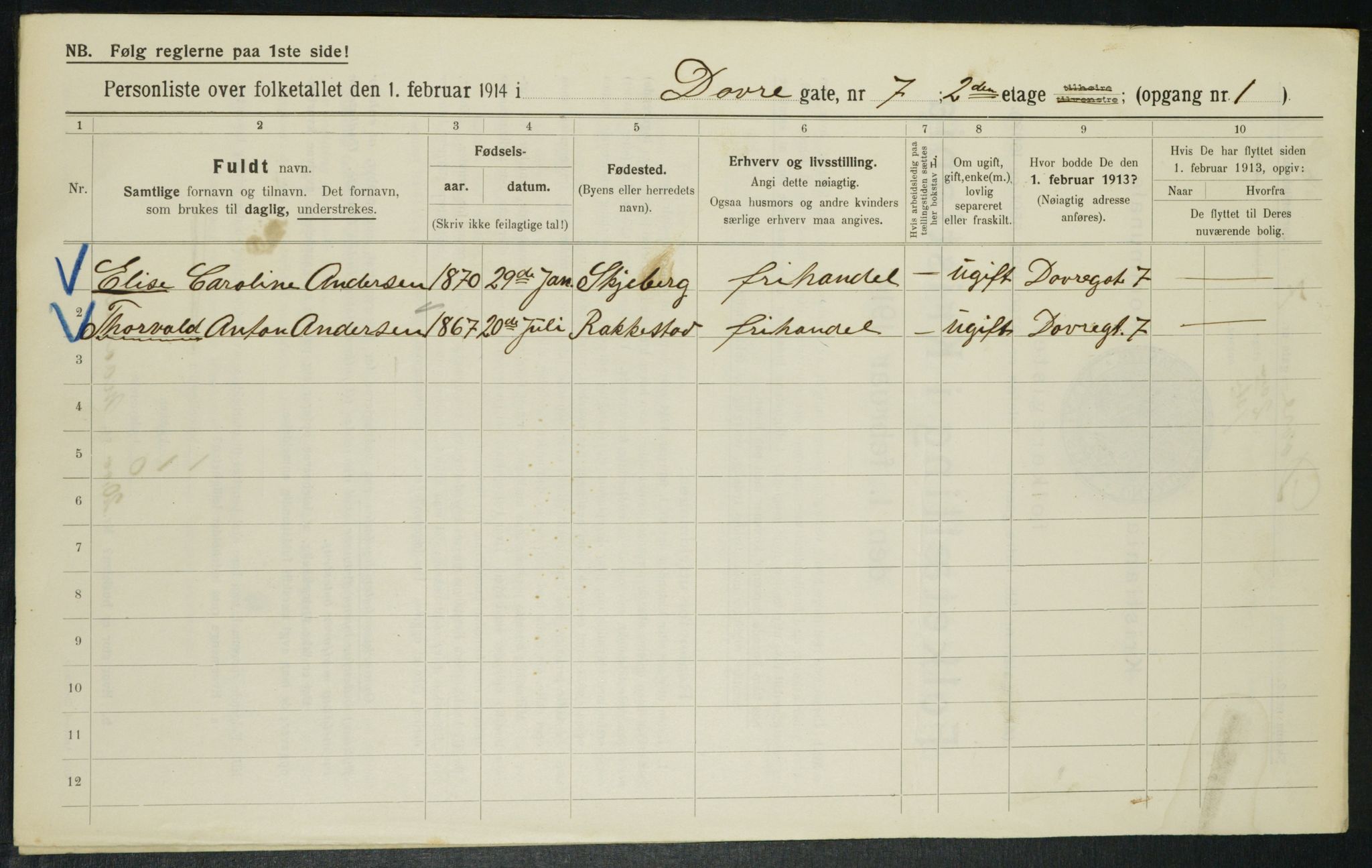 OBA, Municipal Census 1914 for Kristiania, 1914, p. 16388