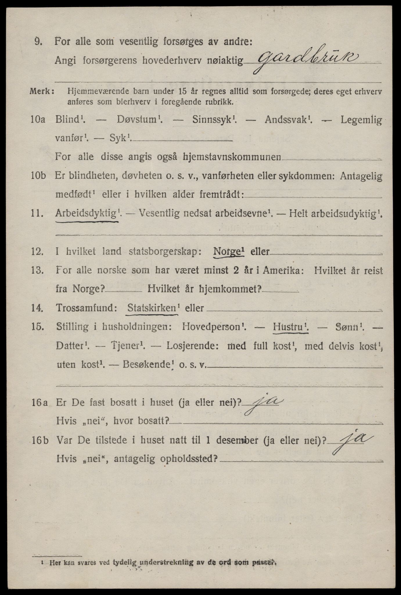 SAKO, 1920 census for Kviteseid, 1920, p. 5920