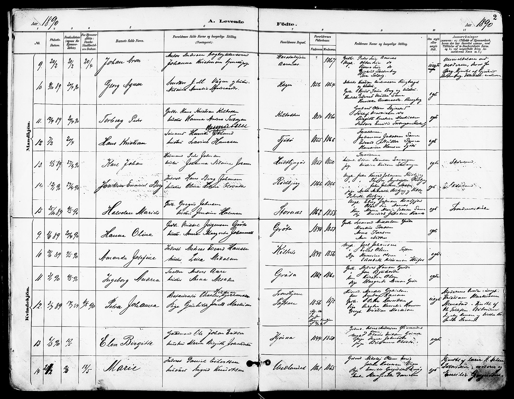 Trondenes sokneprestkontor, AV/SATØ-S-1319/H/Ha/L0016kirke: Parish register (official) no. 16, 1890-1898, p. 2