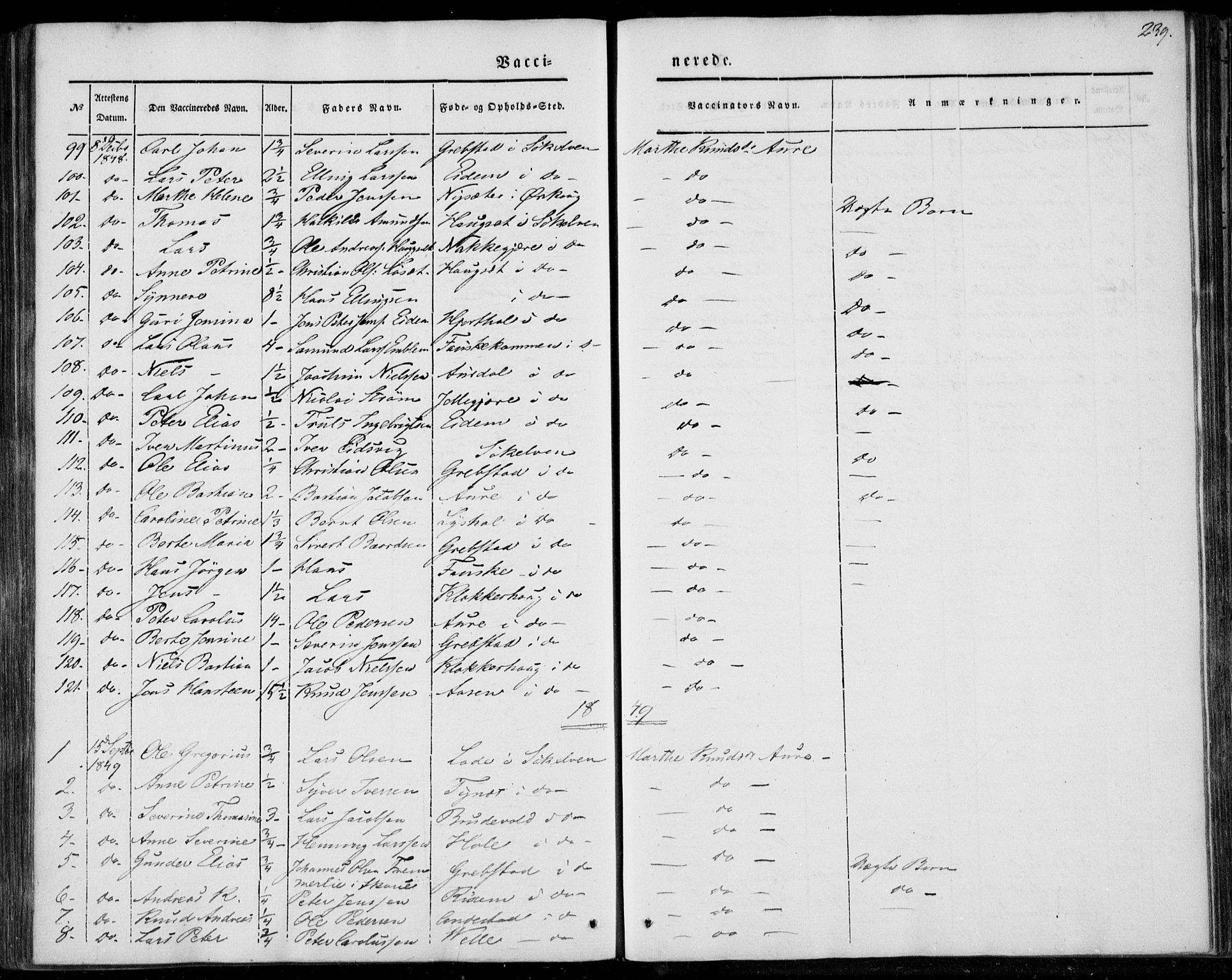 Ministerialprotokoller, klokkerbøker og fødselsregistre - Møre og Romsdal, SAT/A-1454/522/L0312: Parish register (official) no. 522A07, 1843-1851, p. 239