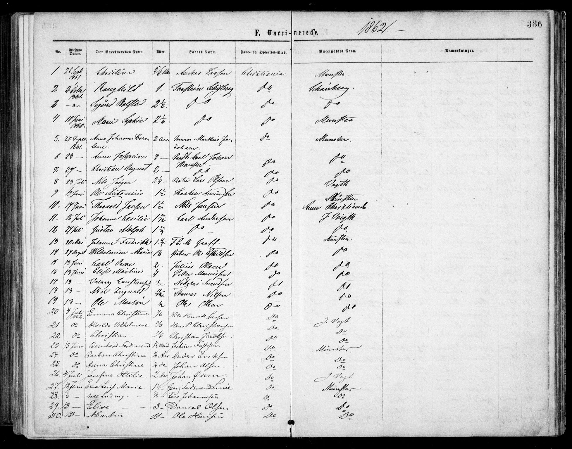 Grønland prestekontor Kirkebøker, SAO/A-10848/F/Fa/L0002: Parish register (official) no. 2, 1862-1868, p. 336