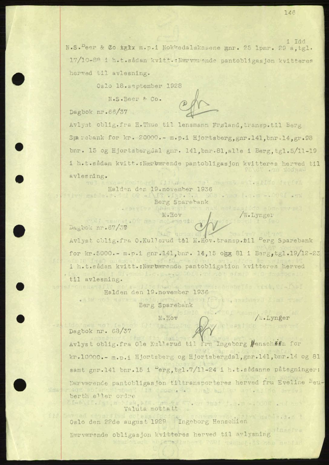 Idd og Marker sorenskriveri, AV/SAO-A-10283/G/Gb/Gbc/L0001: Mortgage book no. B1-3, 1936-1939, Diary no: : 66/1937