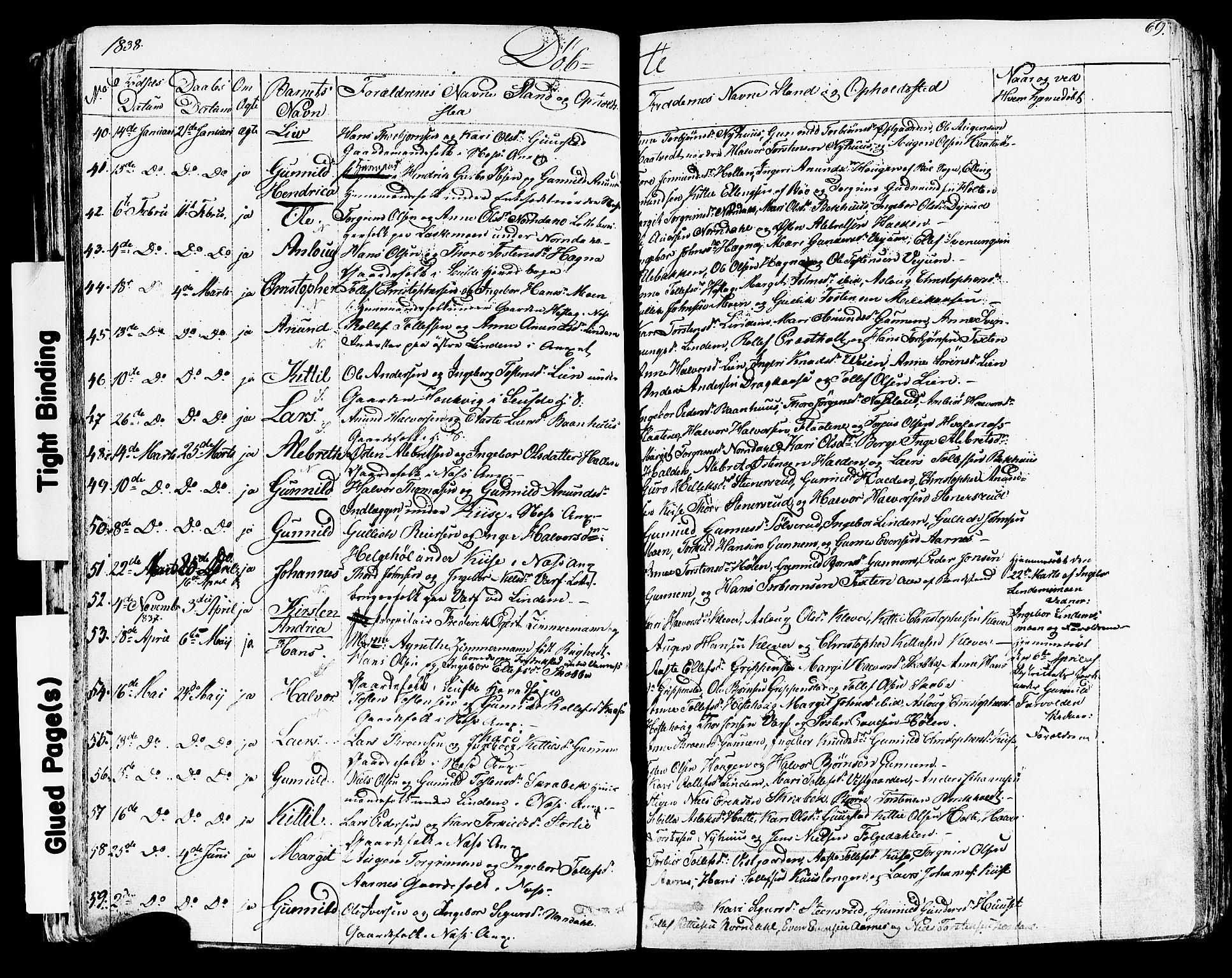 Sauherad kirkebøker, SAKO/A-298/F/Fa/L0006: Parish register (official) no. I 6, 1827-1850, p. 69