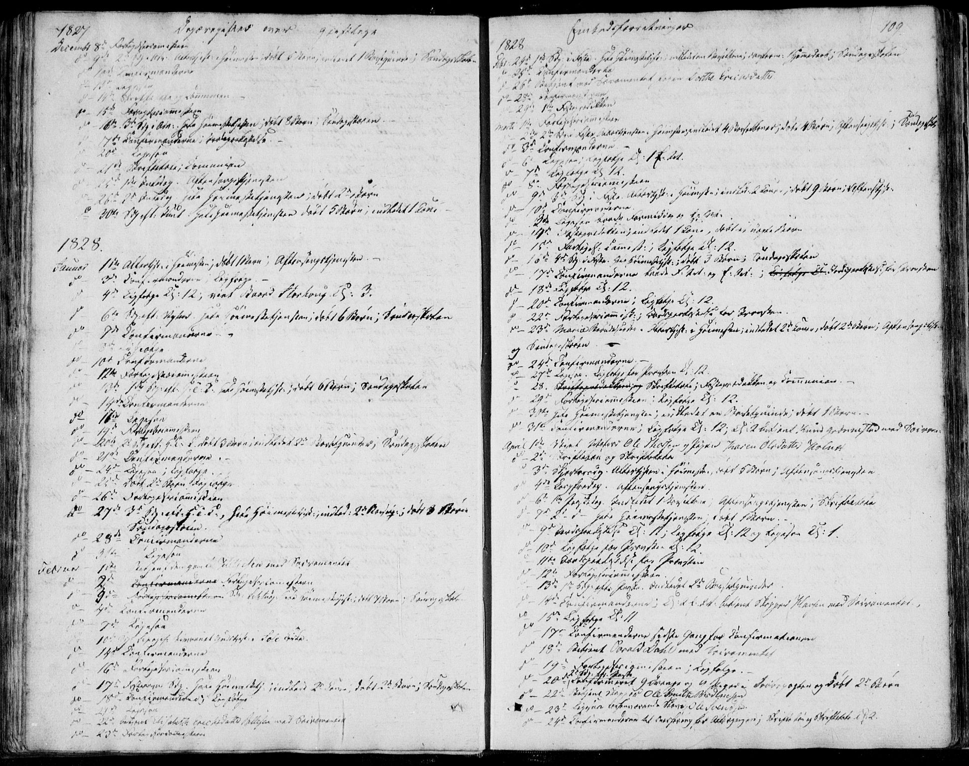 Domkirken sokneprestkontor, SAST/A-101812/001/30/30BA/L0013: Parish register (official) no. A 12, 1823-1861, p. 109