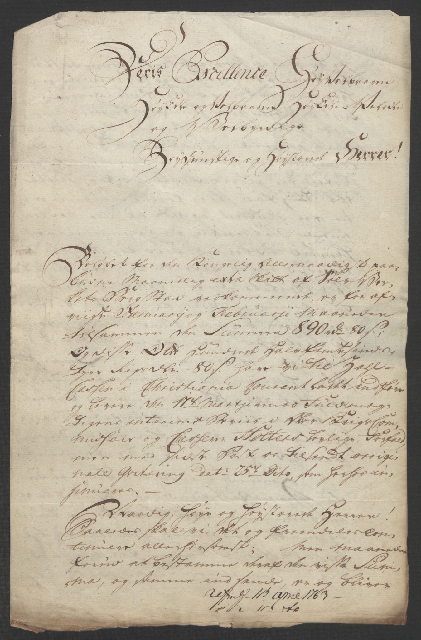 Rentekammeret inntil 1814, Reviderte regnskaper, Bergverksregnskaper, AV/RA-EA-3222/R/Rc/Rca/L0843: Ekstraskatt, 1762-1765, p. 1124