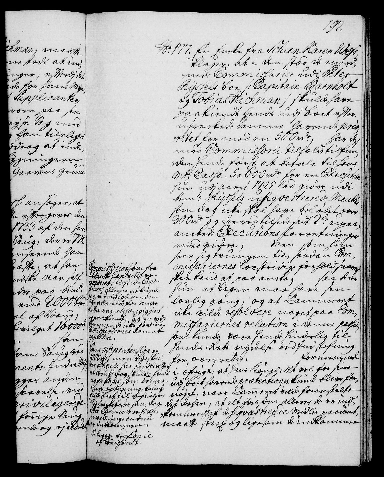 Rentekammeret, Kammerkanselliet, RA/EA-3111/G/Gh/Gha/L0016: Norsk ekstraktmemorialprotokoll (merket RK 53.61), 1734-1735, p. 197