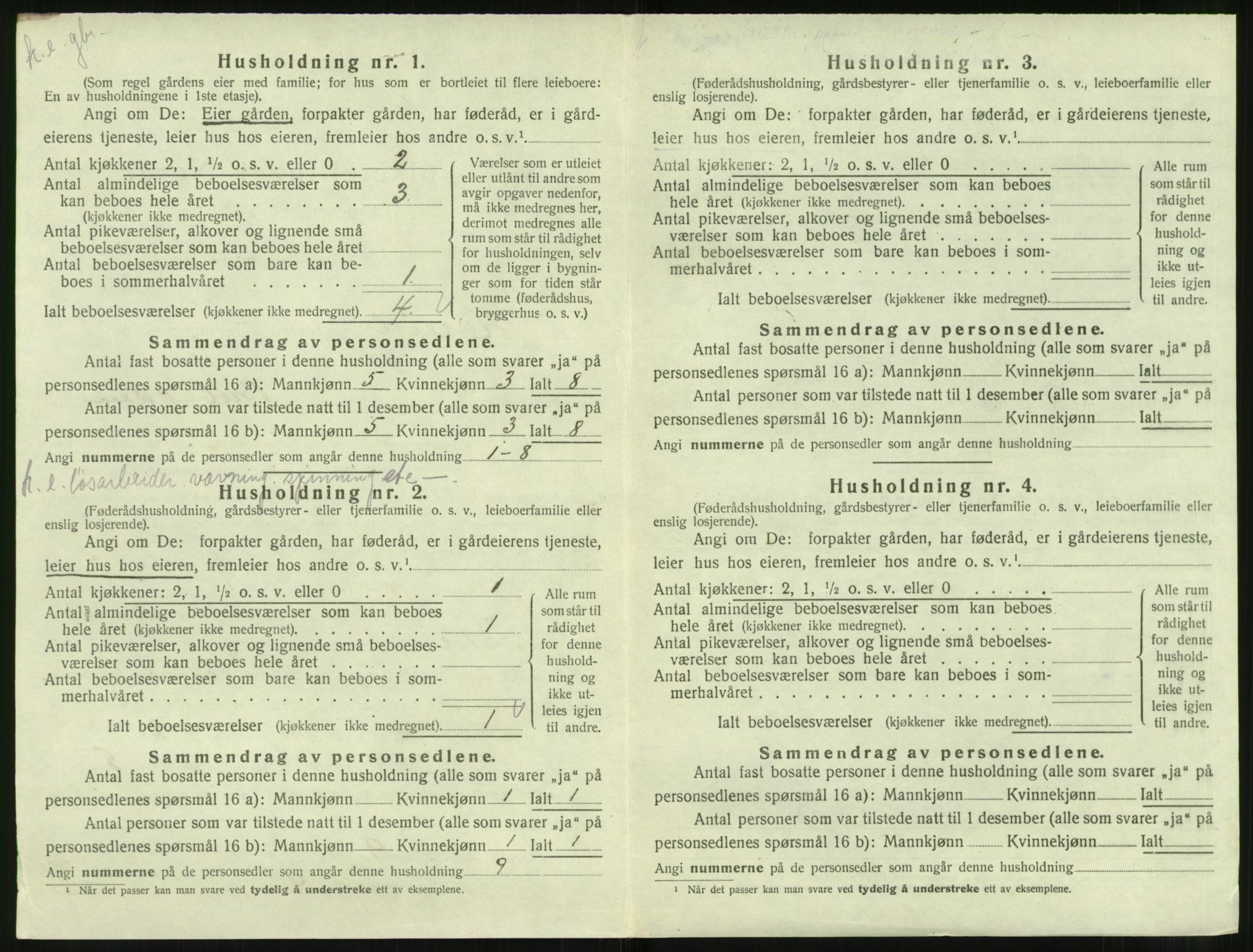 SAT, 1920 census for Hareid, 1920, p. 440