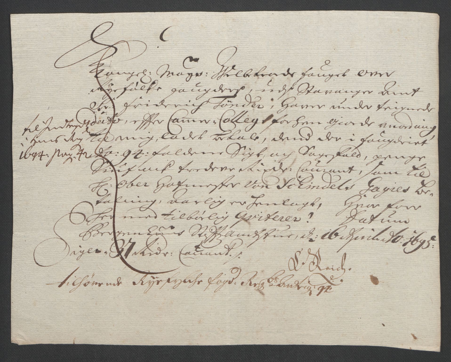 Rentekammeret inntil 1814, Reviderte regnskaper, Fogderegnskap, AV/RA-EA-4092/R47/L2857: Fogderegnskap Ryfylke, 1694-1696, p. 101