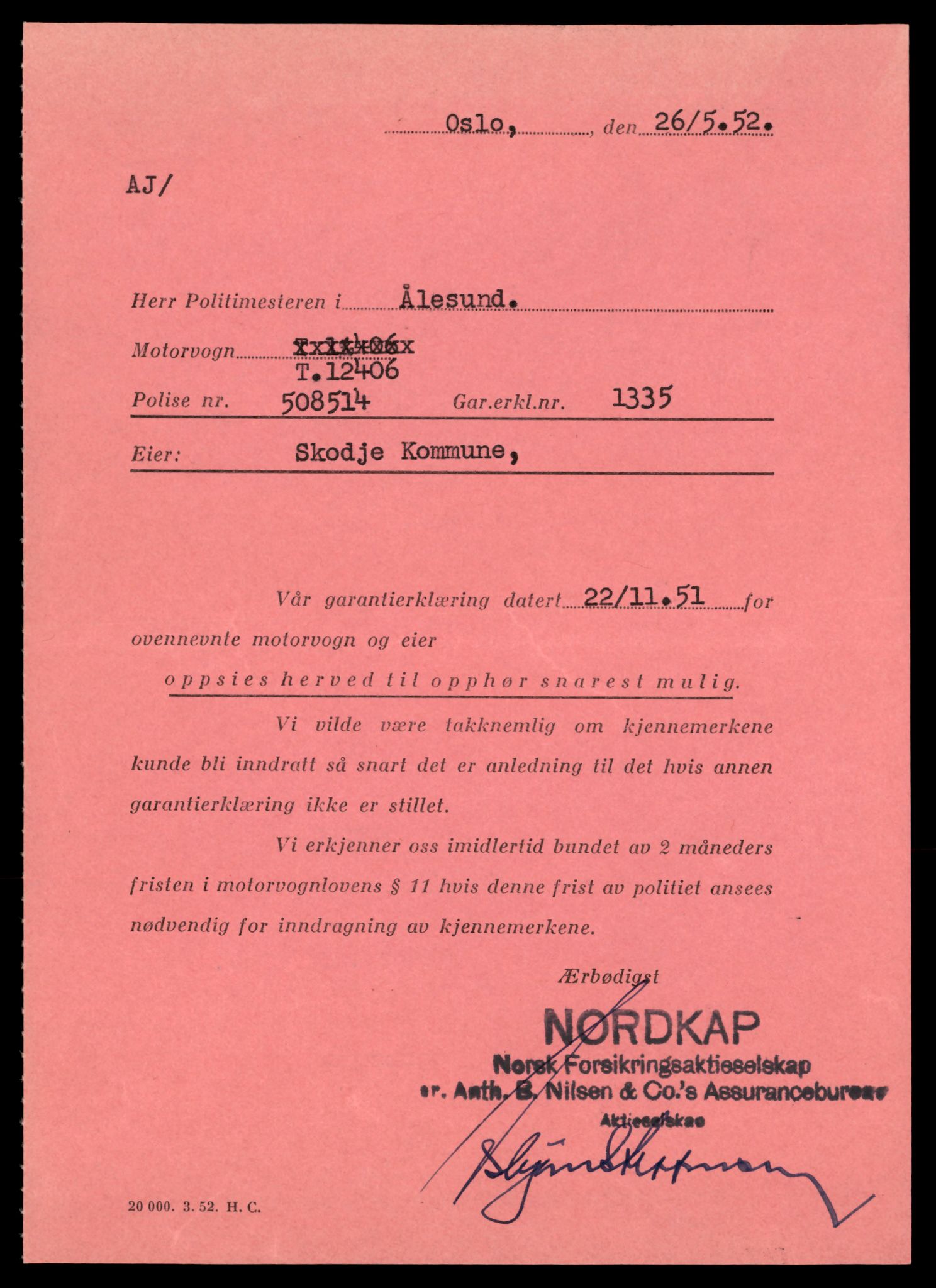 Møre og Romsdal vegkontor - Ålesund trafikkstasjon, AV/SAT-A-4099/F/Fe/L0033: Registreringskort for kjøretøy T 12151 - T 12474, 1927-1998, p. 2957