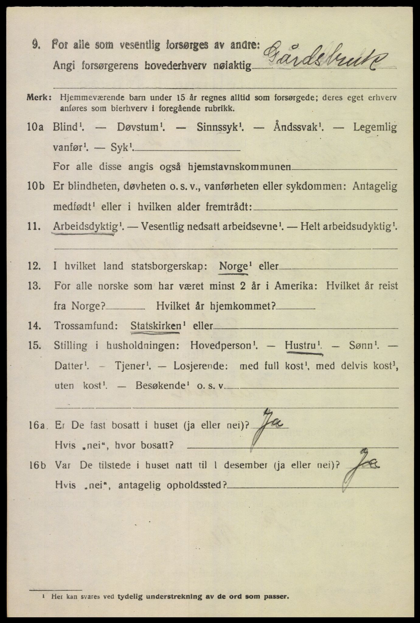 SAK, 1920 census for Sør-Audnedal, 1920, p. 4280