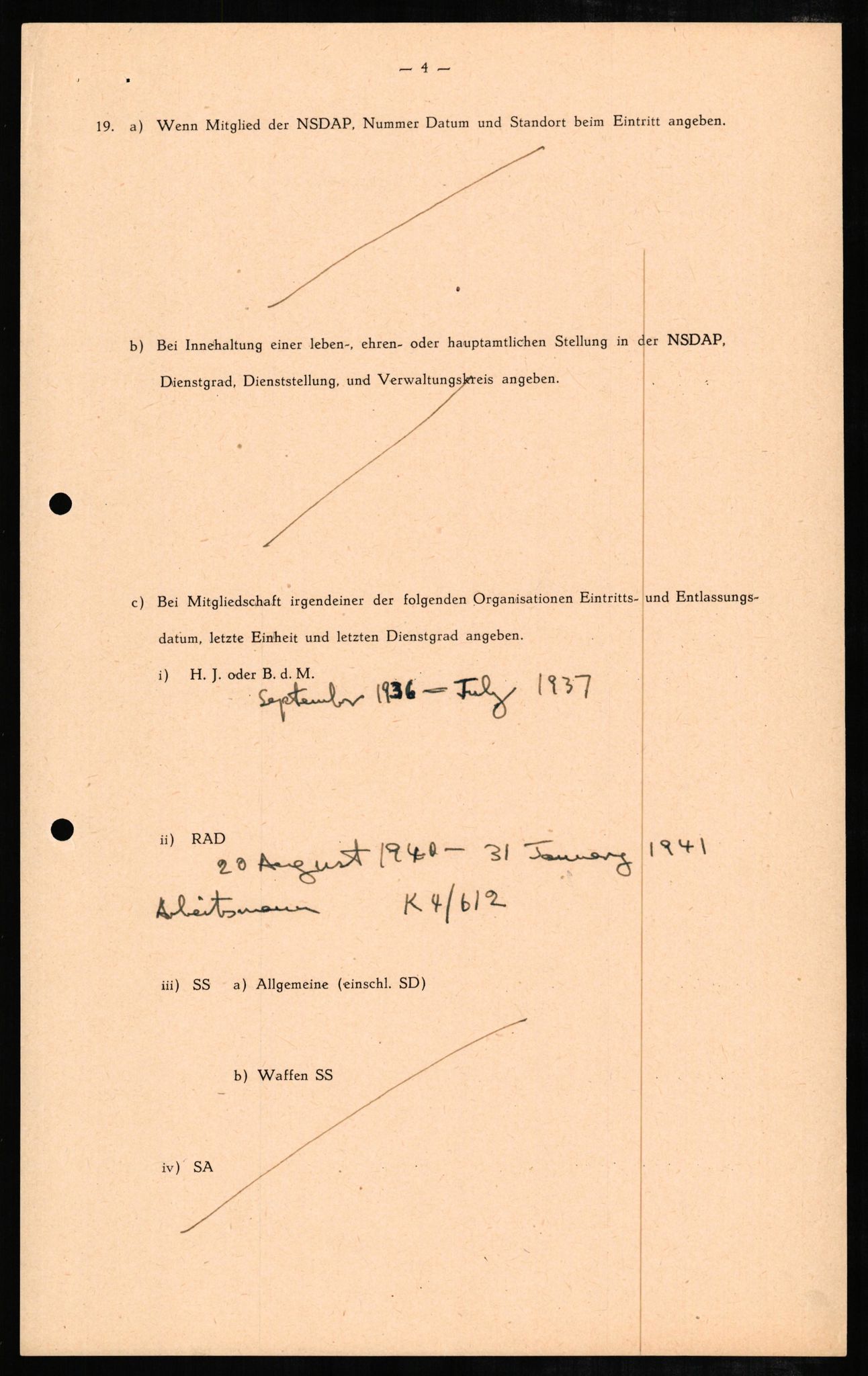 Forsvaret, Forsvarets overkommando II, AV/RA-RAFA-3915/D/Db/L0006: CI Questionaires. Tyske okkupasjonsstyrker i Norge. Tyskere., 1945-1946, p. 141