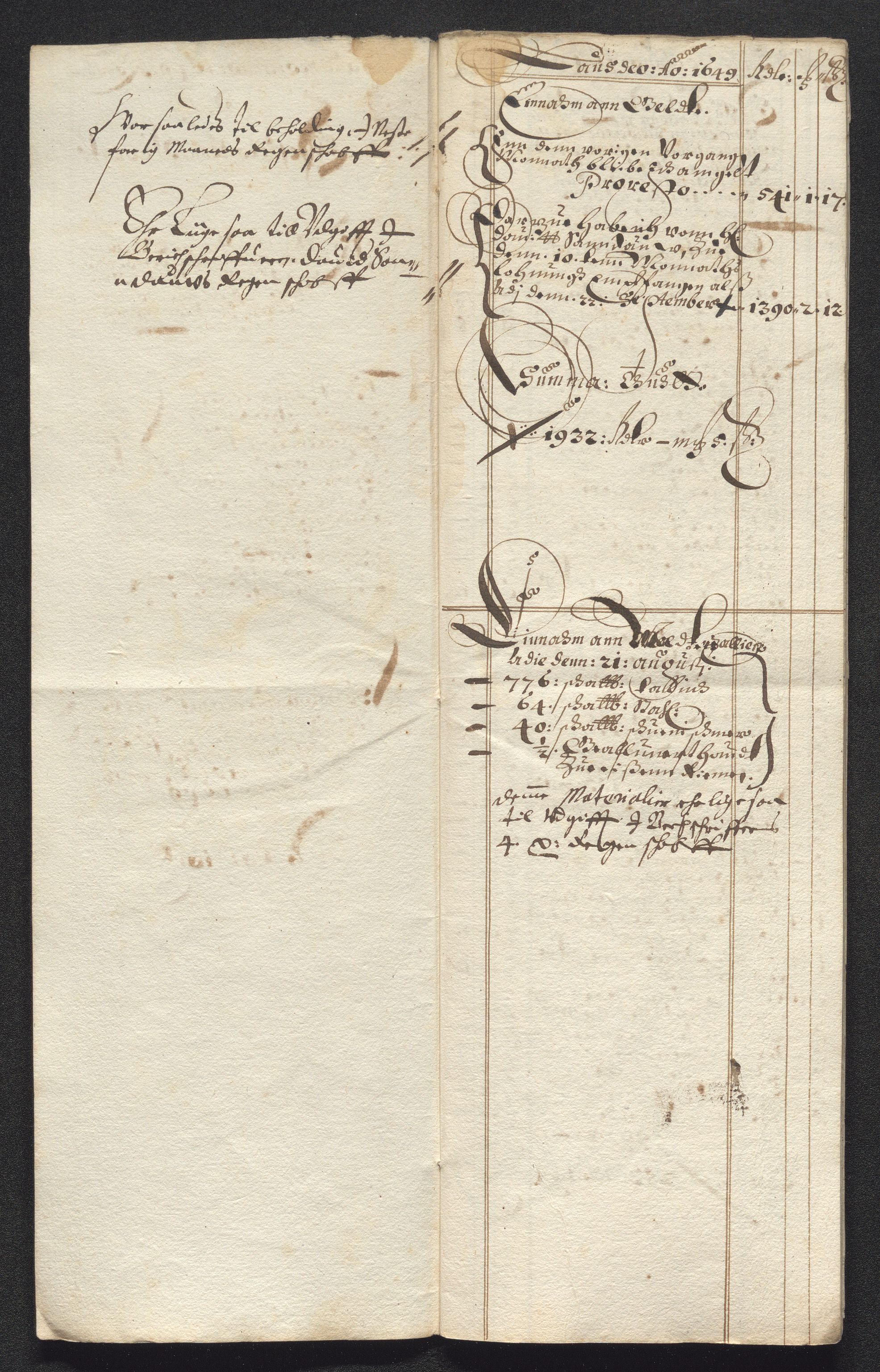 Kongsberg Sølvverk 1623-1816, AV/SAKO-EA-3135/001/D/Dc/Dcd/L0023: Utgiftsregnskap for gruver m.m., 1649, p. 658