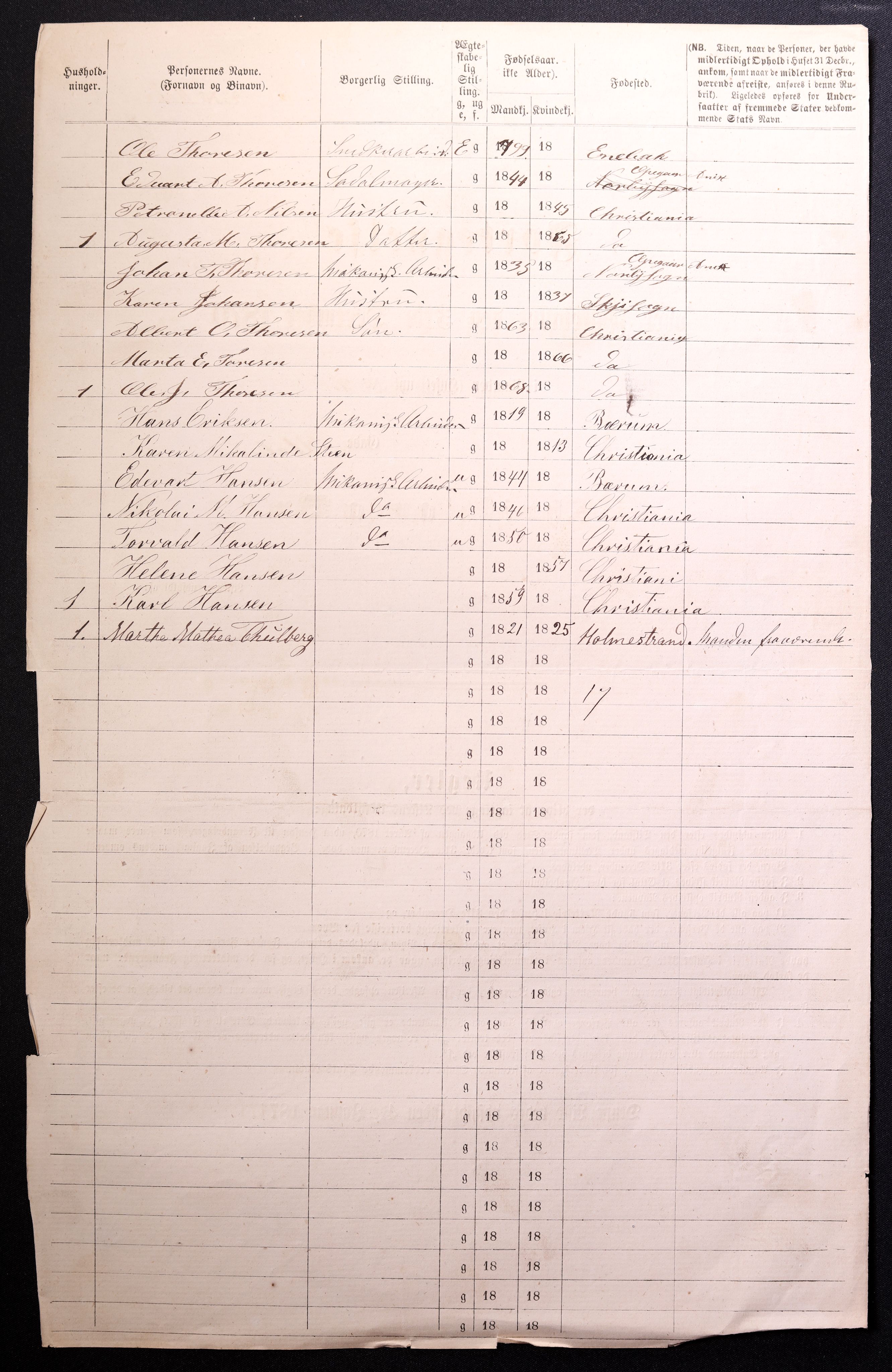 RA, 1870 census for 0301 Kristiania, 1870, p. 4063