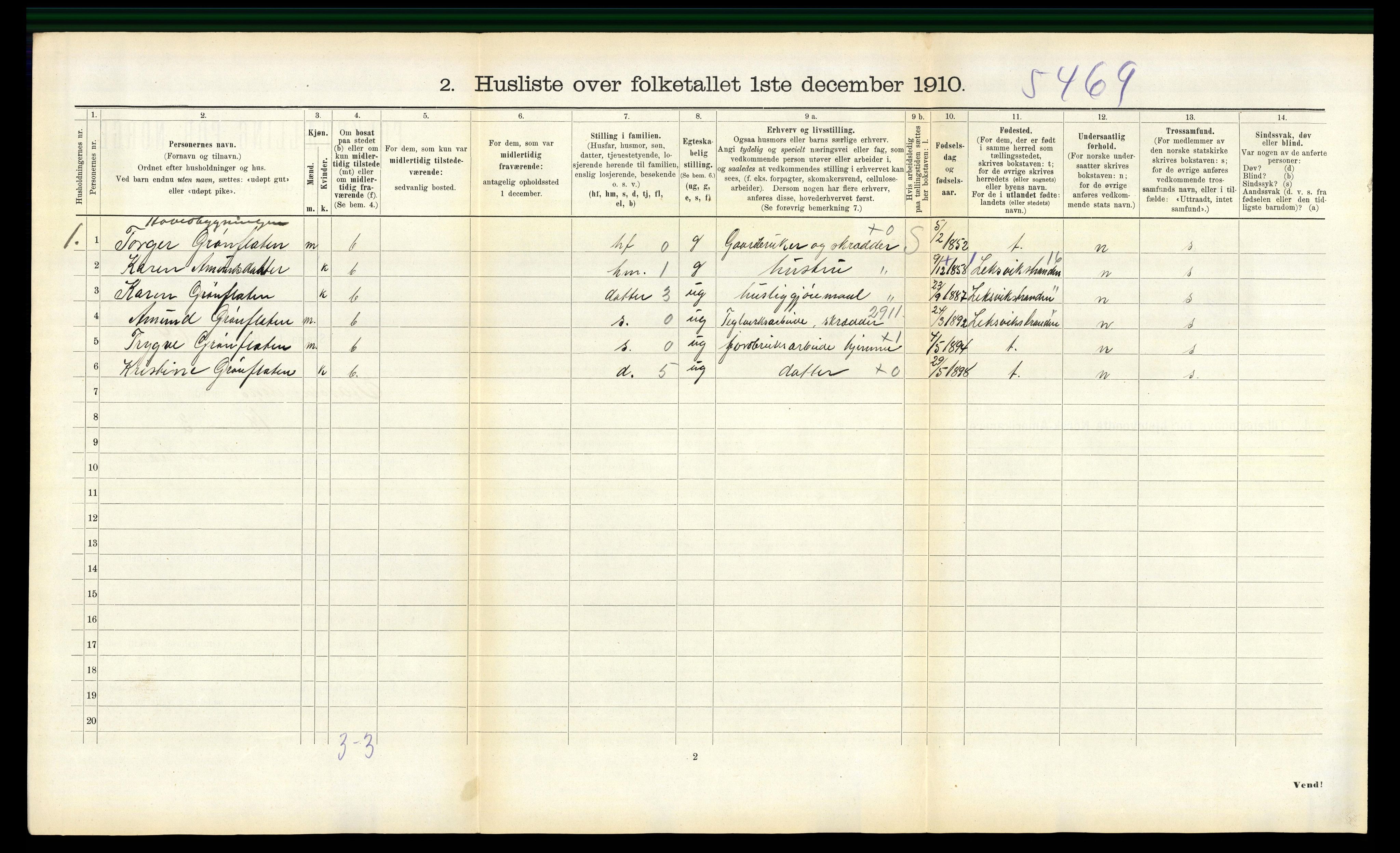 RA, 1910 census for Stadsbygd, 1910, p. 376