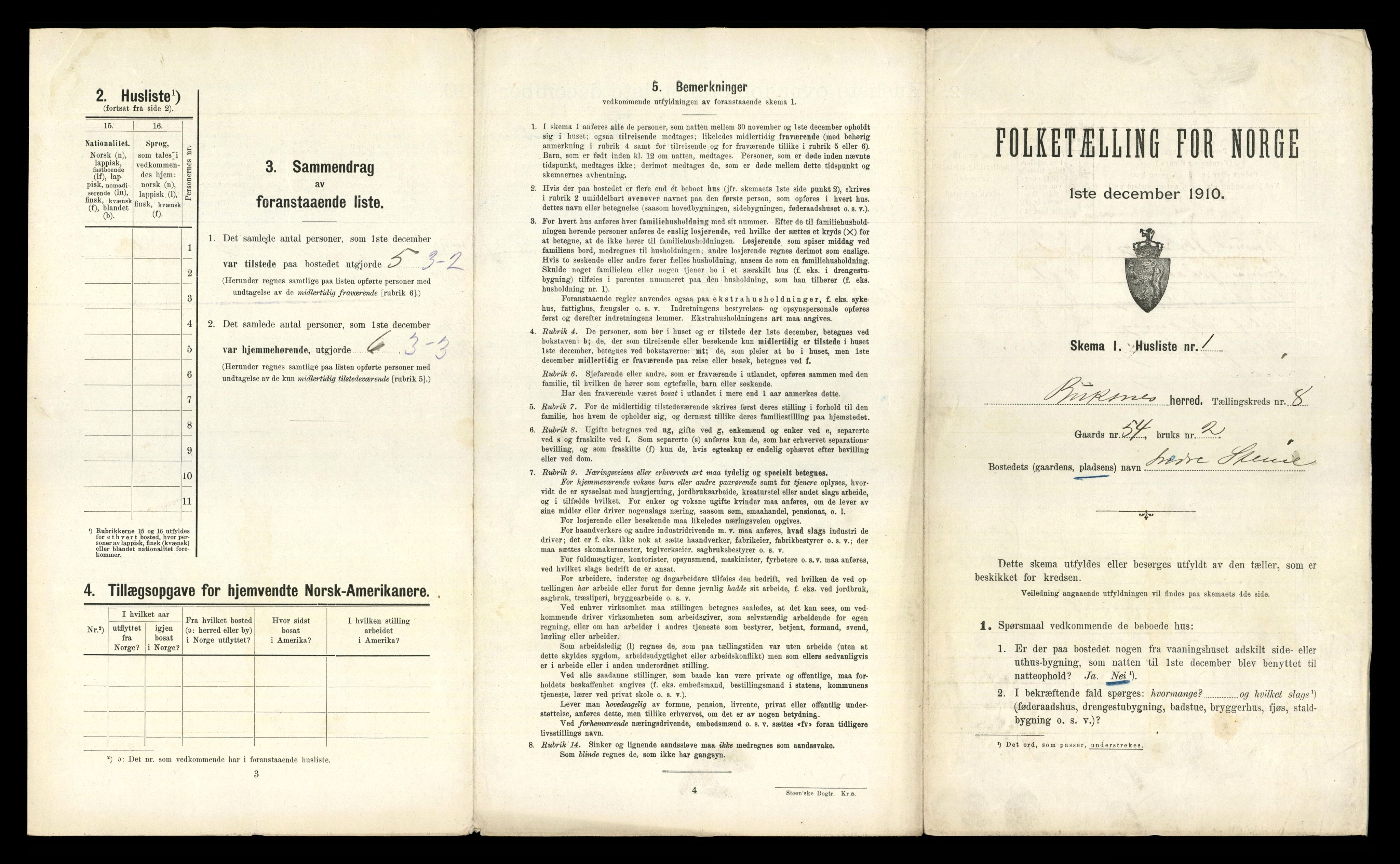 RA, 1910 census for Buksnes, 1910, p. 1164