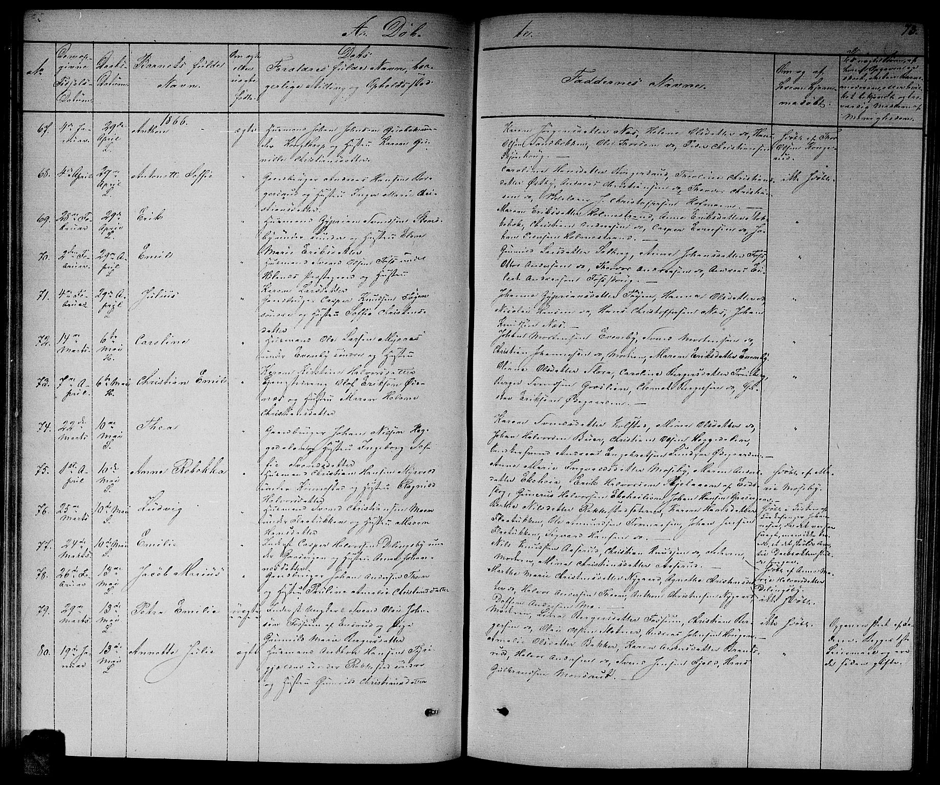 Høland prestekontor Kirkebøker, AV/SAO-A-10346a/G/Ga/L0005: Parish register (copy) no. I 5, 1862-1869, p. 73