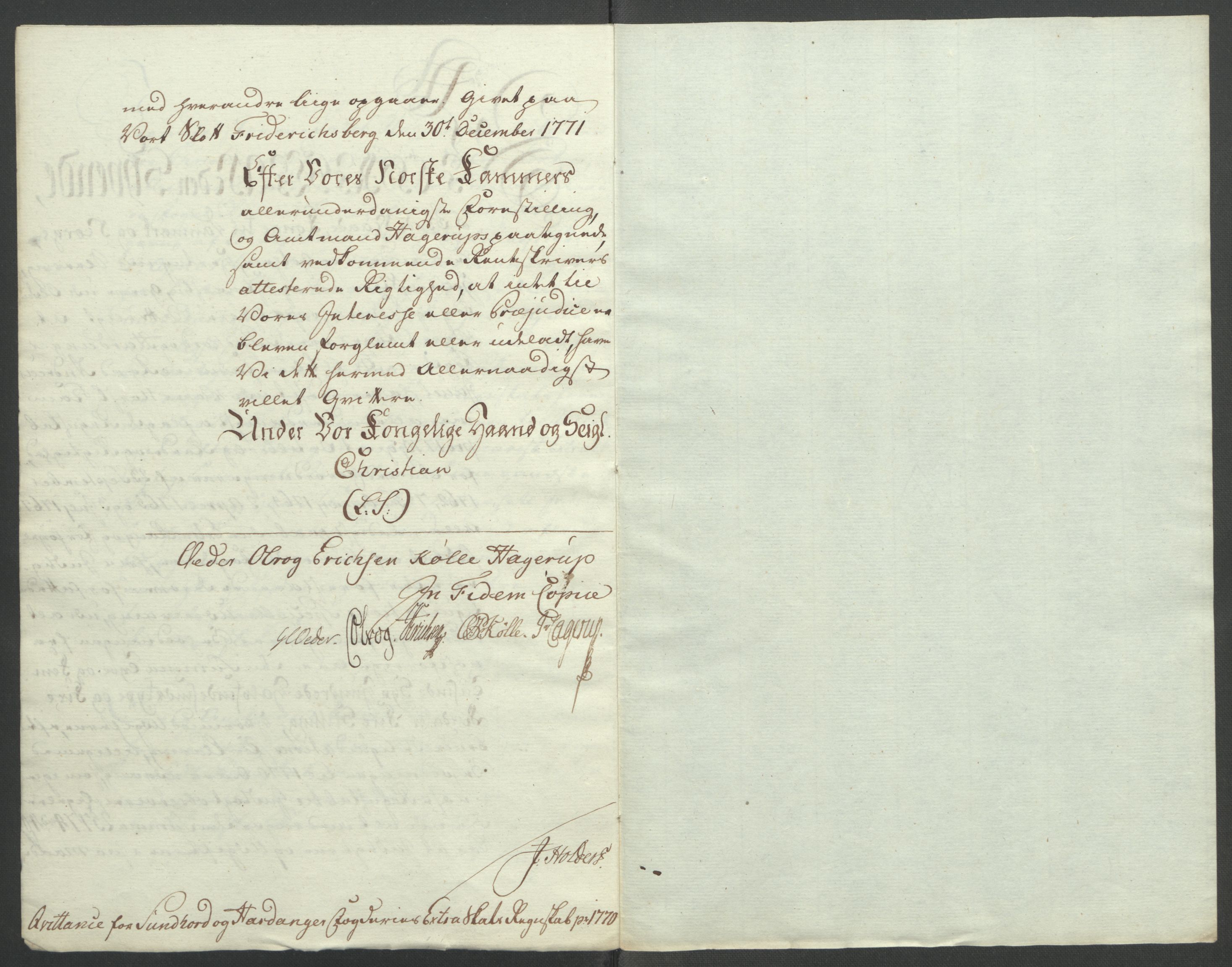 Rentekammeret inntil 1814, Reviderte regnskaper, Fogderegnskap, AV/RA-EA-4092/R48/L3136: Ekstraskatten Sunnhordland og Hardanger, 1762-1772, p. 212