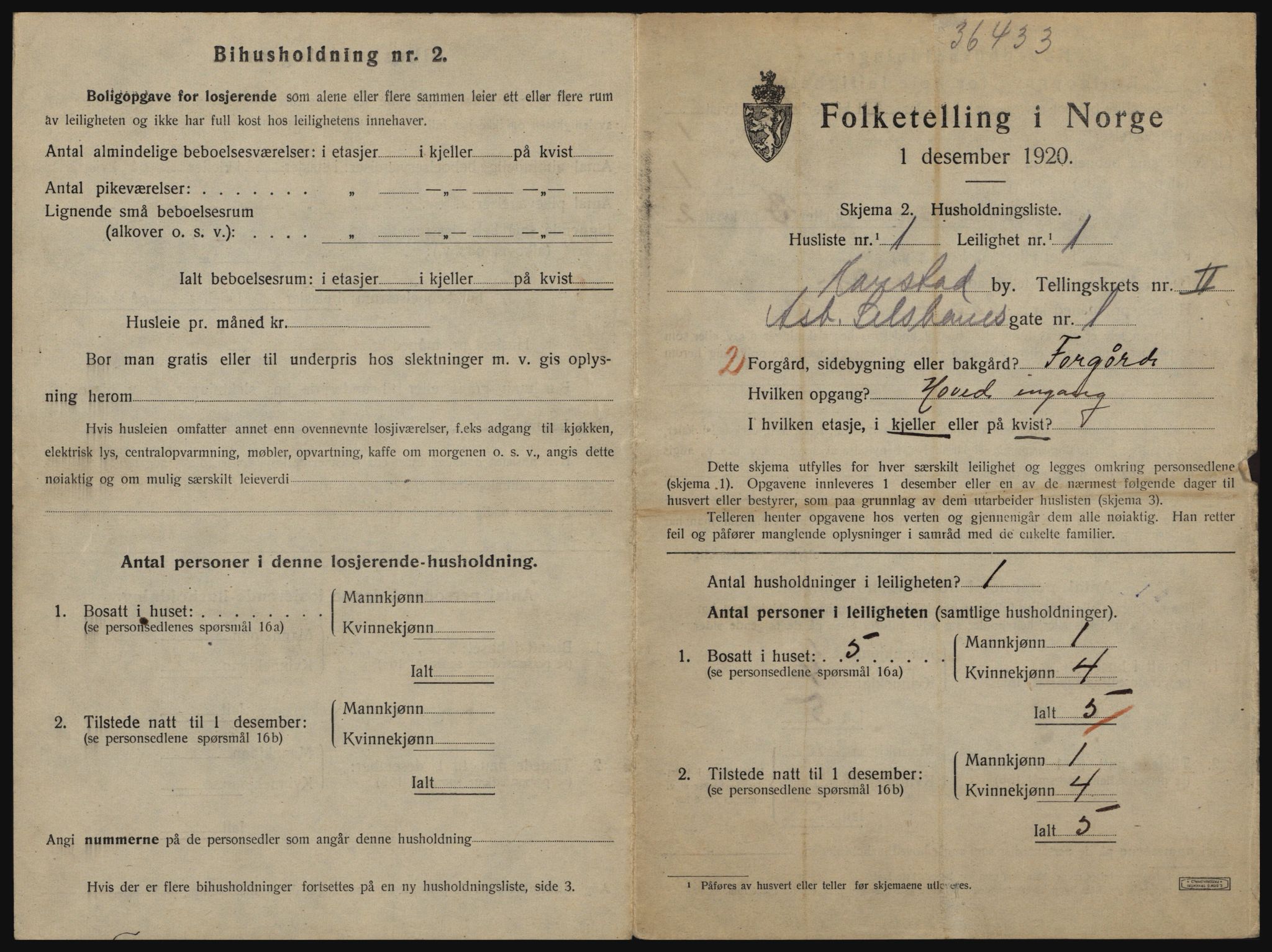 SATØ, 1920 census for Harstad, 1920, p. 995